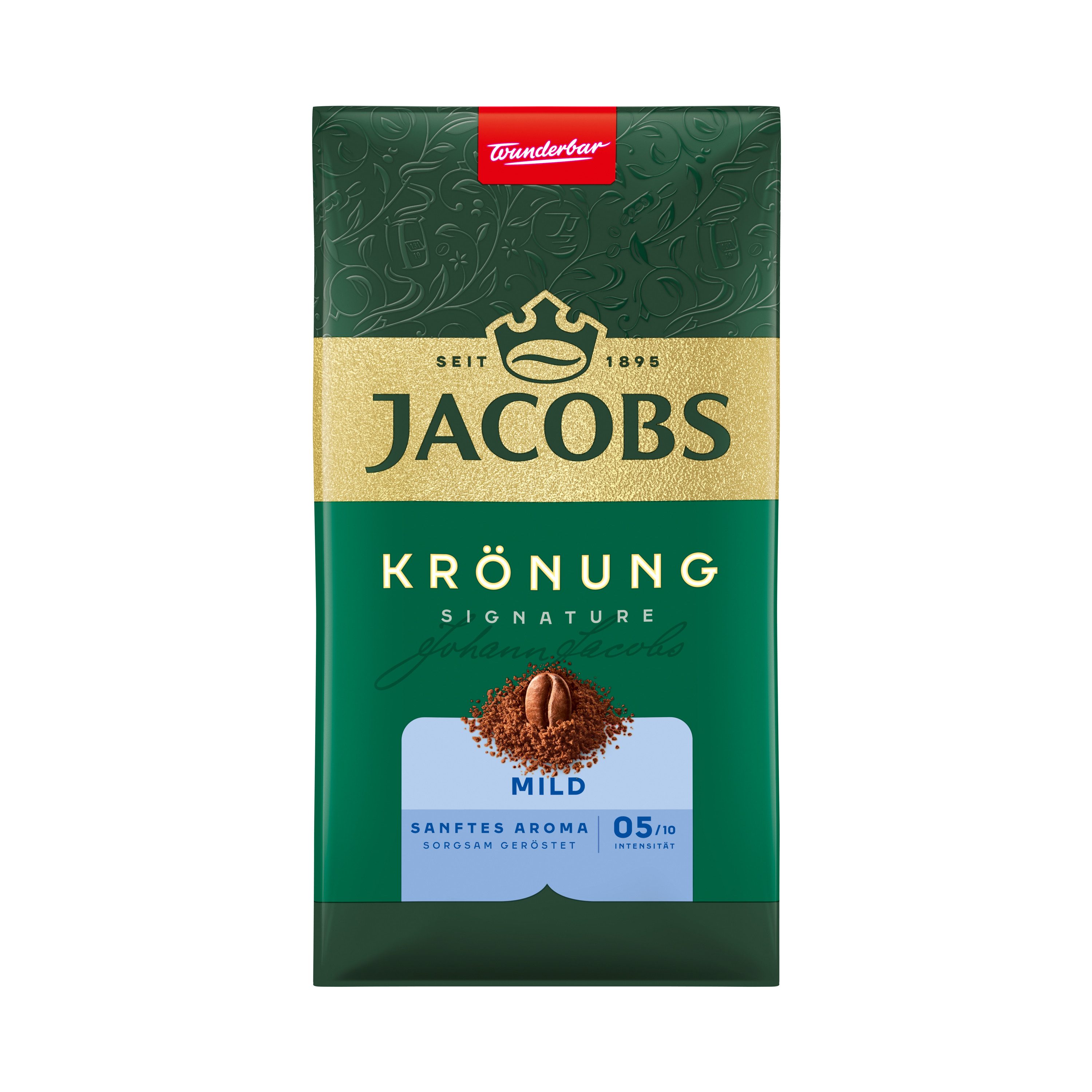 JACOBS Kaffee Filterkaffee Krönung Mild Pulver-Kaffee Röstkaffee gemahlen 12 x 500g, 6000 g, (Packung, 12er Pack)