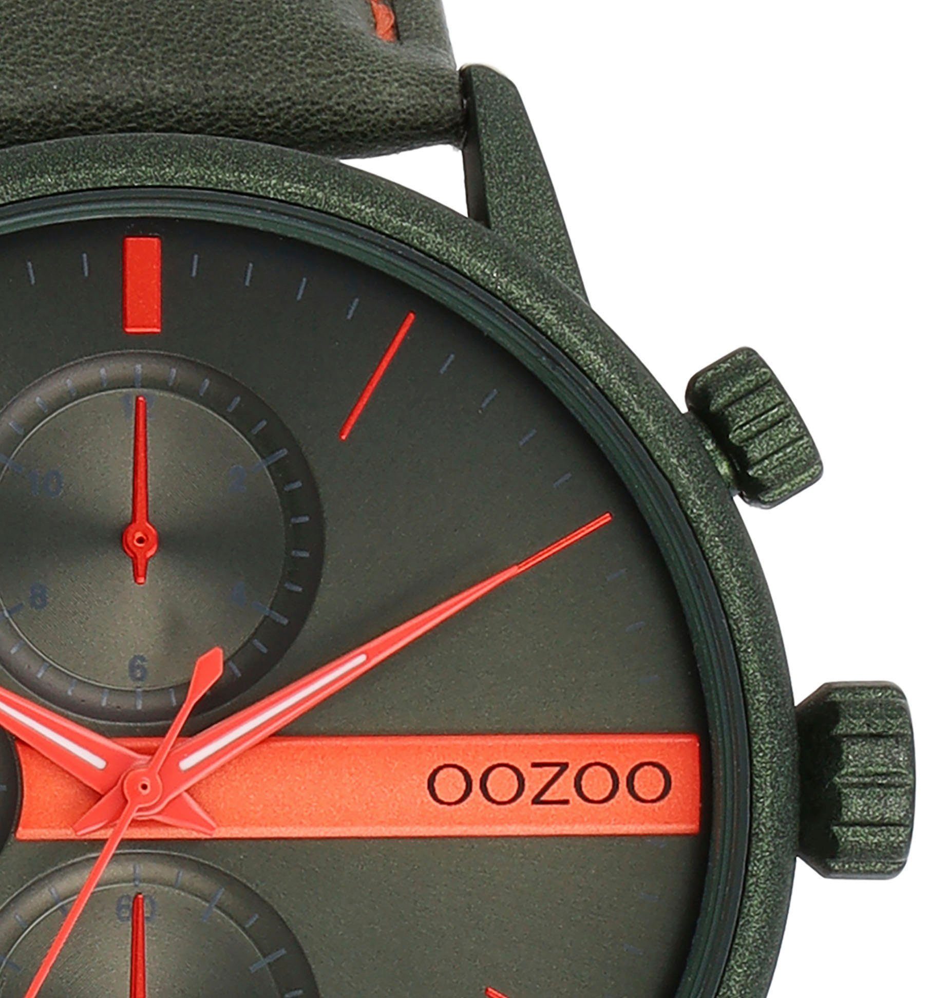 OOZOO Quarzuhr C11227, Armbanduhr, Herrenuhr, Lederarmband, Chrono-Look günstig online kaufen