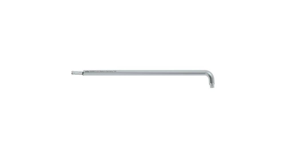 Steckschlüssel TORX® (40967) mm mm, Stiftschlüssel mit Schenkel, 6,9 kurzem titansilber Kugelkopf Wiha 80 T6 x