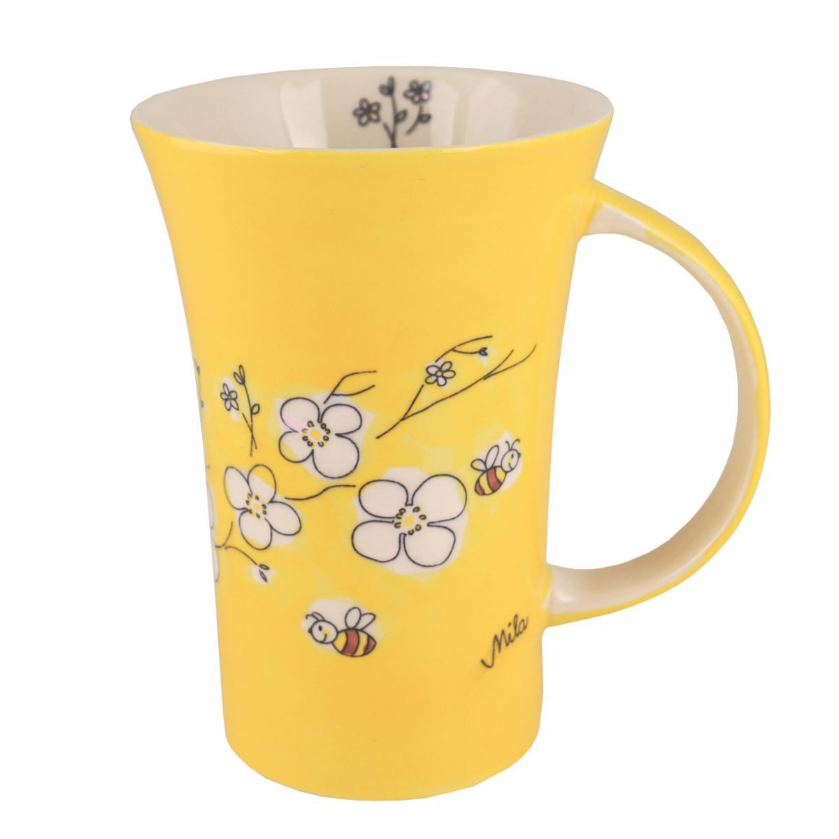 Mila Becher Mila Keramik-Becher Coffee-Pot Bienenblüte, ca. 500 ml, Keramik
