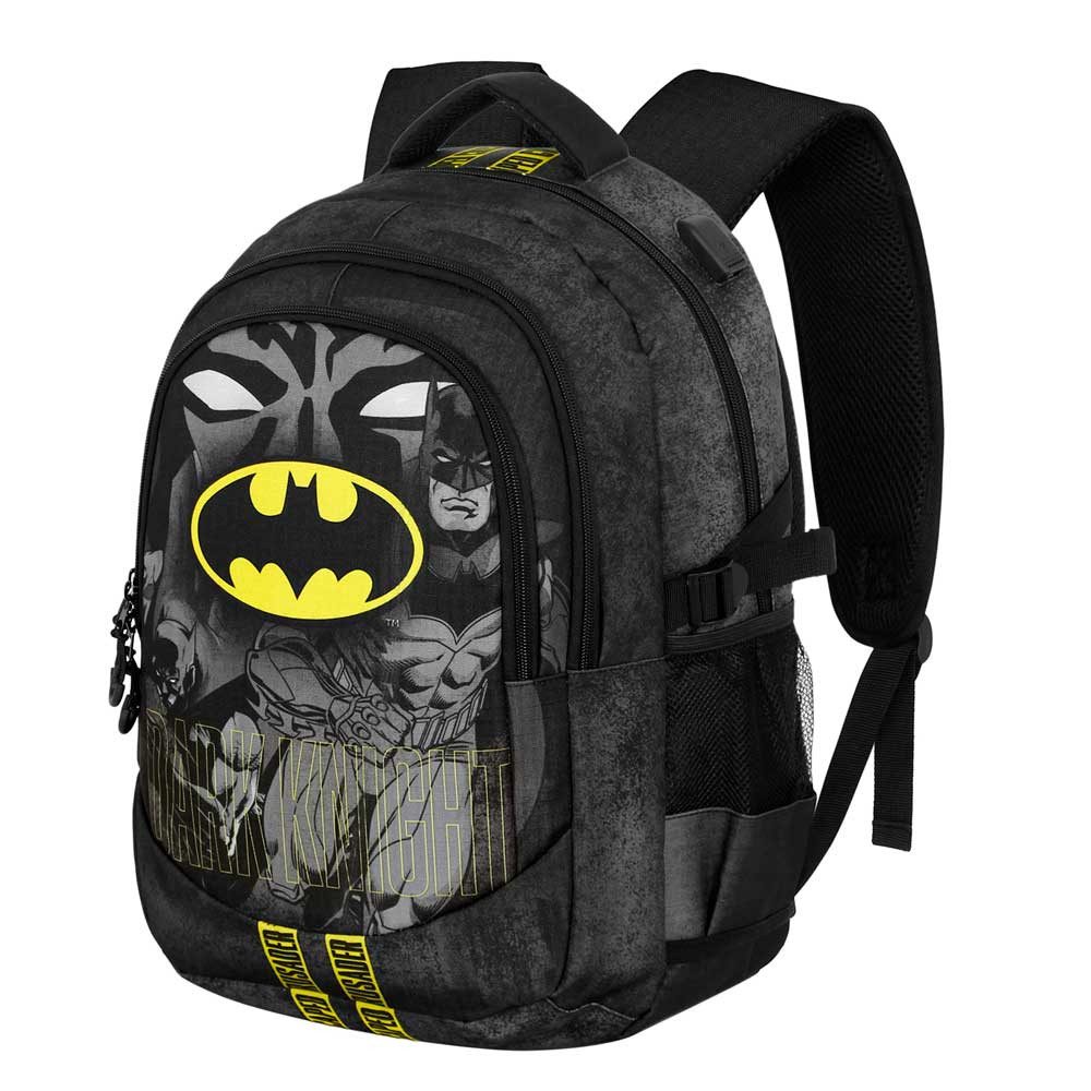 Karactermania Laptoprucksack Batman großer Running Rucksack Tagesrucksack Alltagsrucksack, USB-Anschluss für elektronische Geräte