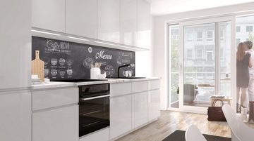 Stickerprofis Küchenrückwand BISTRO MENU, (Premium), 1,5mm, selbstklebend, hält auf besonders vielen Öberflächen
