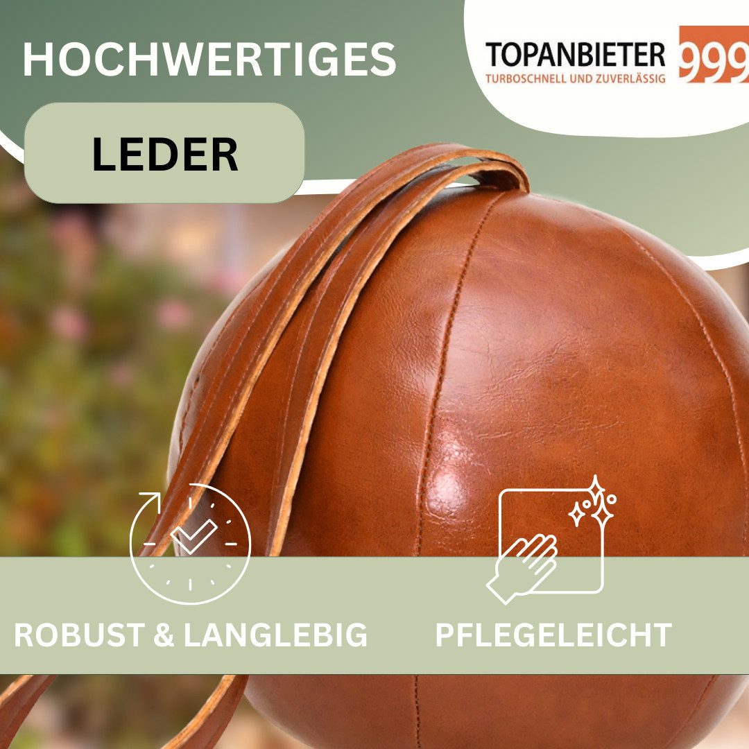 Topanbieter999 Türstopper Topanbieter999 Türstopper, PU Lederball mit Schlaufe – Bild 3 von 5