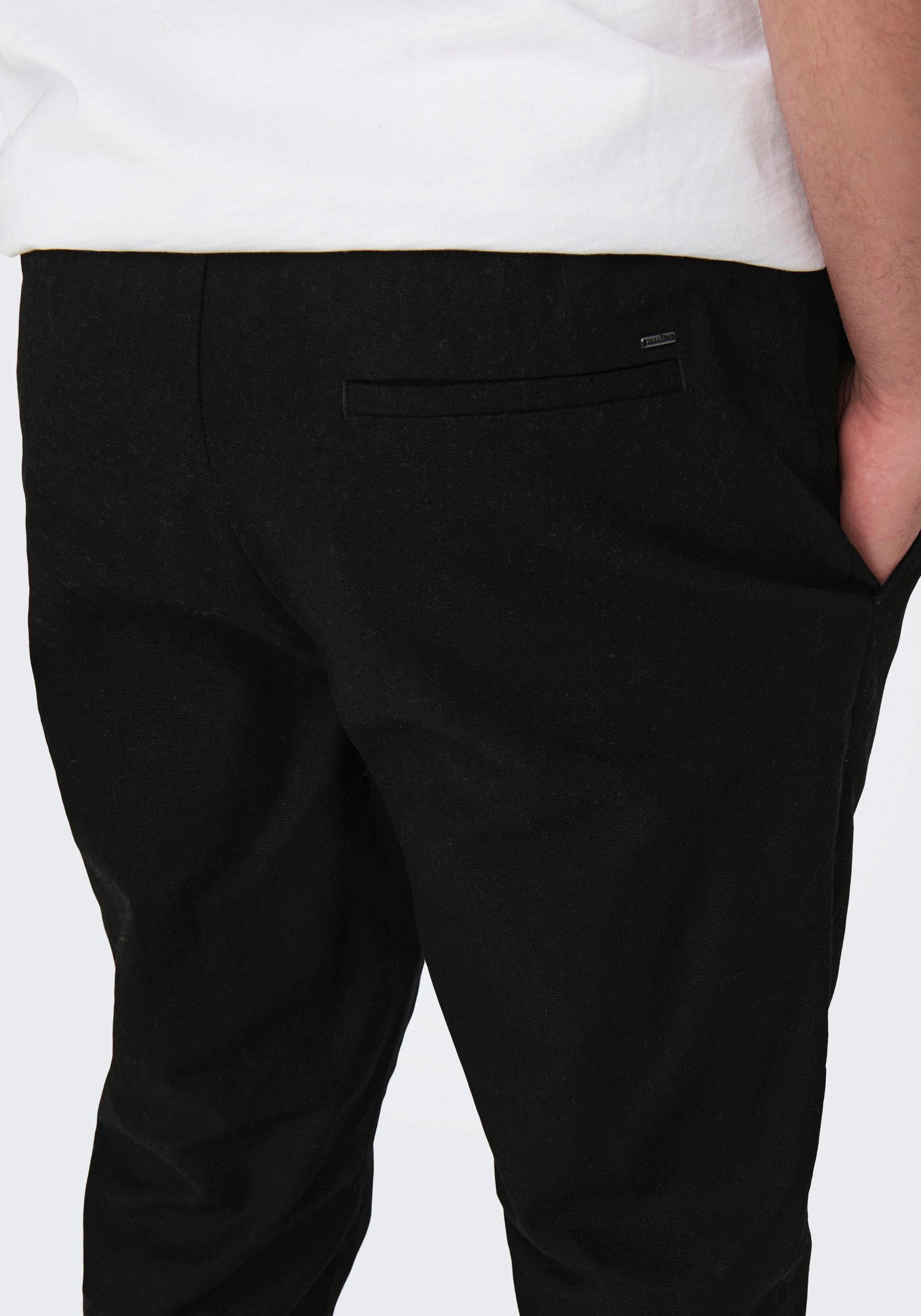 Only & Sons Herren Sweatpant ONSLINUS CROP LIN - Tapered Fit günstig online kaufen