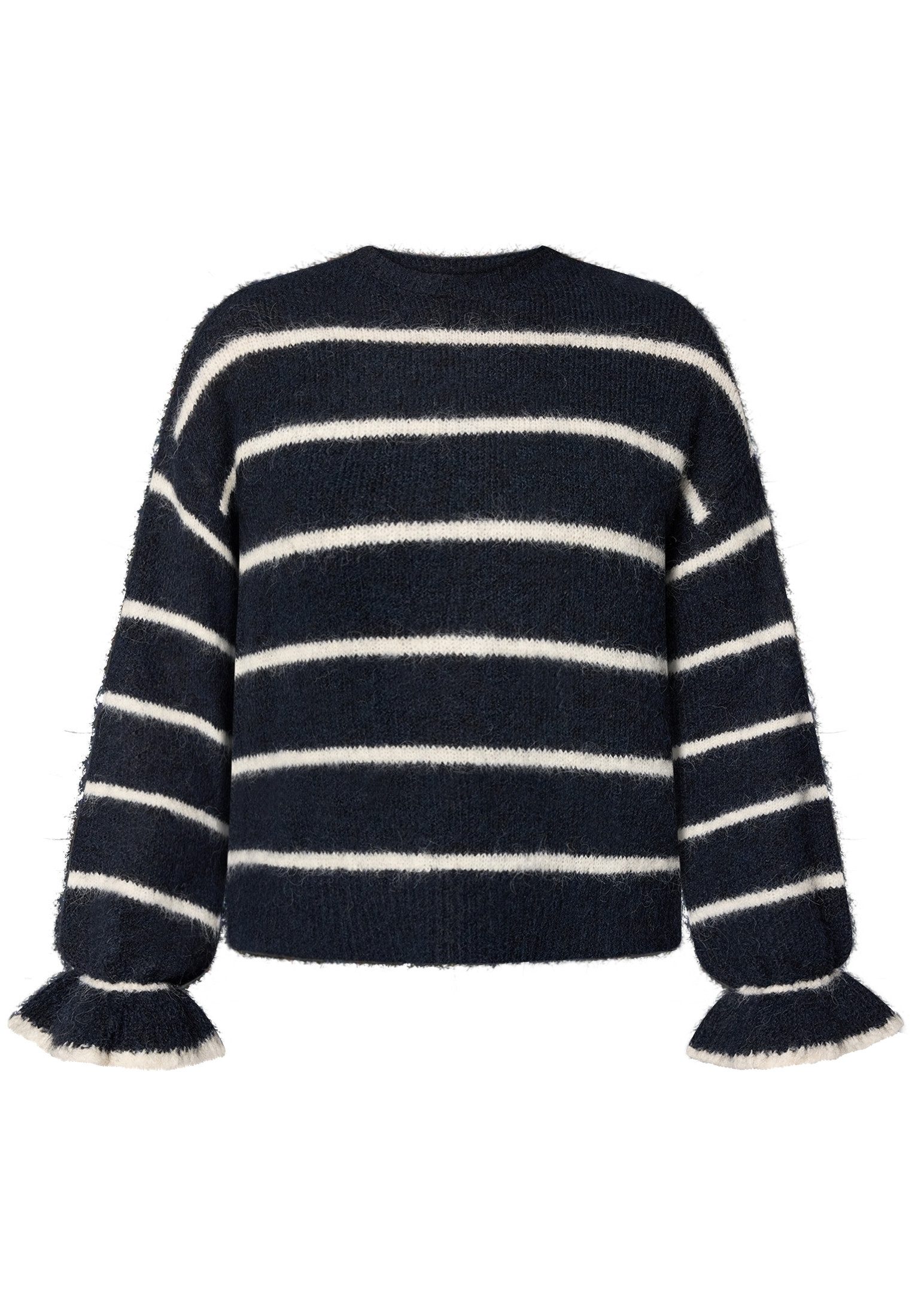 Zero Strickpullover Damen gestreift mit Wolle (1-tlg) weiteres Detail