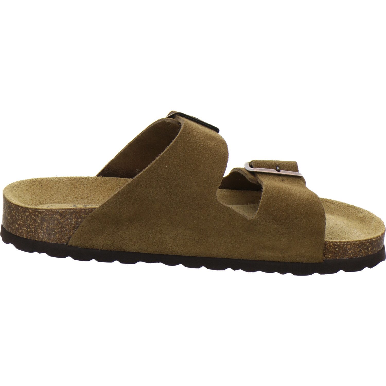 AFS-Schuhe 210079 Zweischnaller Pantolette für Damen mit Fußbett, bequeme Sandalen aus Leder