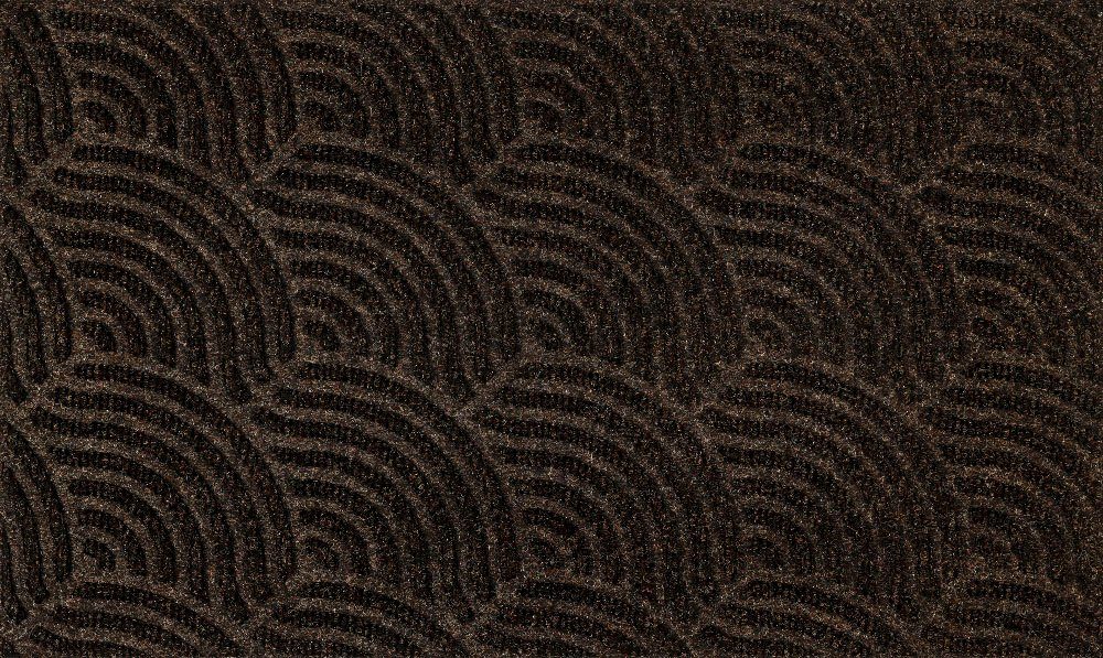 8 dark/brown wash+dry geeignet, Outdoor Waves, Höhe: Schmutzfangmatte, Fußmatte rechteckig, In- und mm, by Kleen-Tex, waschbar
