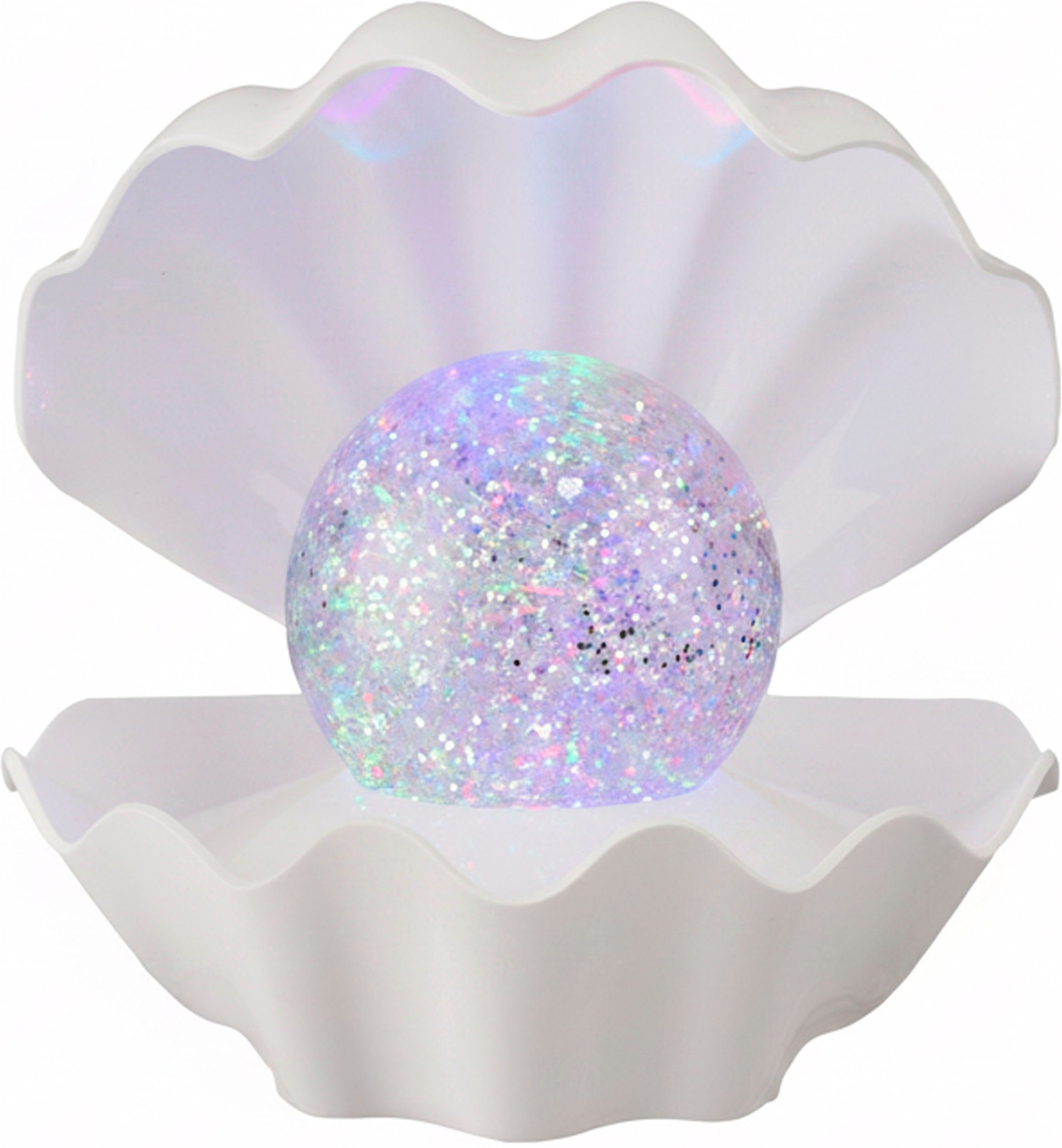 JUST LIGHT LED Tischleuchte ARIELLE, Ein-/Ausschalter, LED fest integriert, Farbwechsler, Glaskugel mit wunderschönem Glitzereffekt