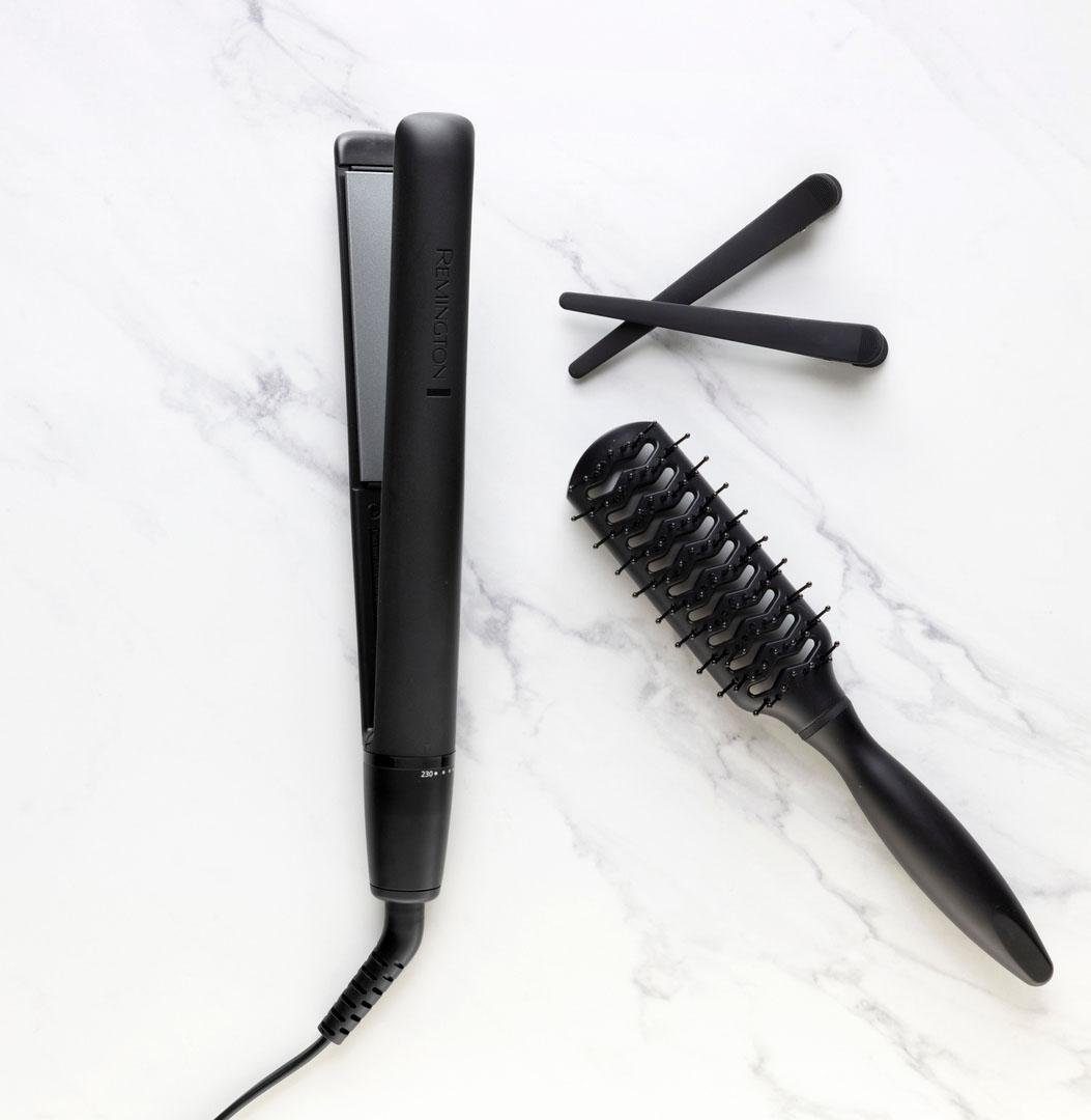 Remington Glätteisen S3700 Ceramic Glide 230 Keramik-Turmalin-Beschichtung grau