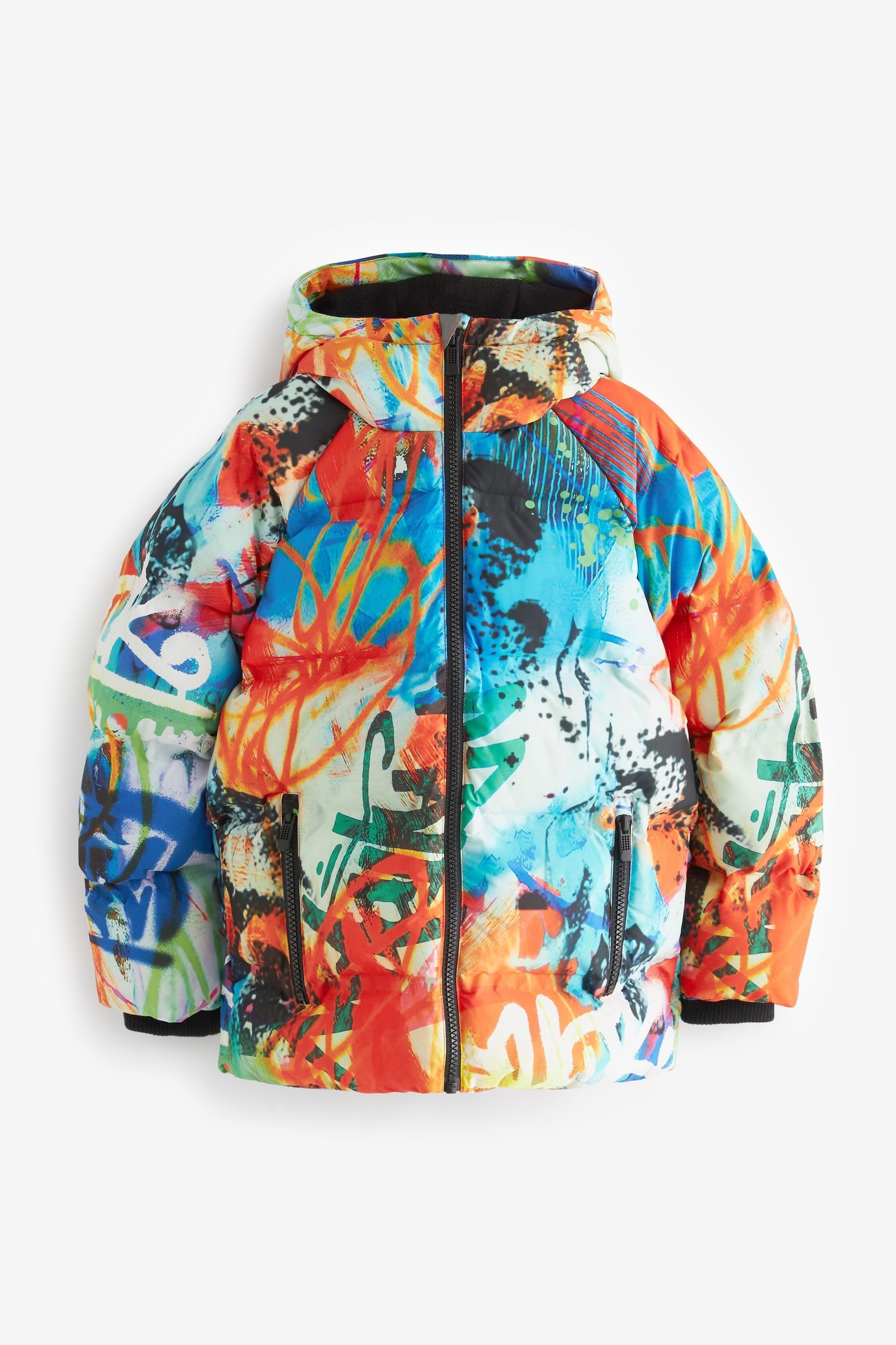 Next Graffiti Steppmantel Wattierter Steppjacke Print (1-St)