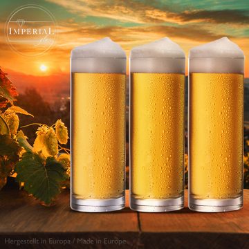 IMPERIAL glass Bierglas Kölschgläser Set 12-Teilig 500ml (max. 630ml), Glas, Kölschstangen 0,5L Bierstangen Bierglas Spülmaschinenfest