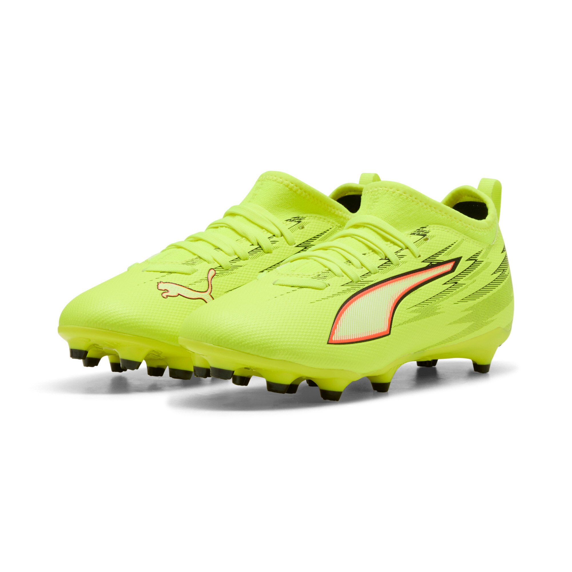 PUMA ULTRA 6 MATCH FG/AG JR Fußballschuh (für Kinder & Jugendliche) mit Nockenprofil, für festen Halt, atmungsaktives Mesh-Obermaterial