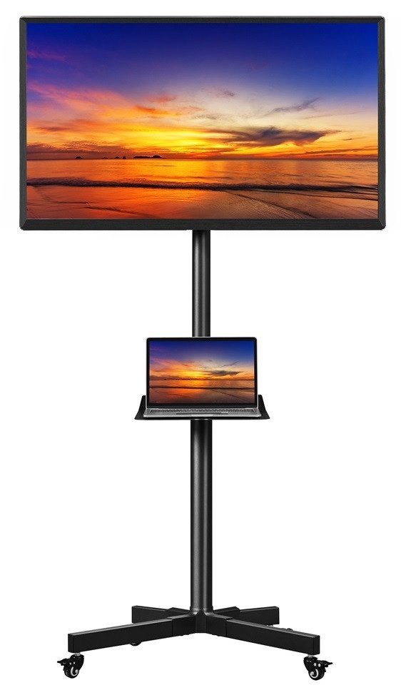 Yaheetech TV-Ständer, (bis 60 Zoll, Mobile TV-Halterung TV-Standfuß, höhenverstellbar winkeleinstellbar)