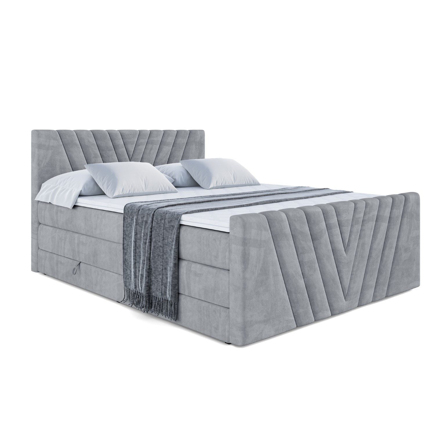 ALTDECOR Boxspringbett ERNINA-Z KING (Multipocket-Matratze H4, günstig online kaufen