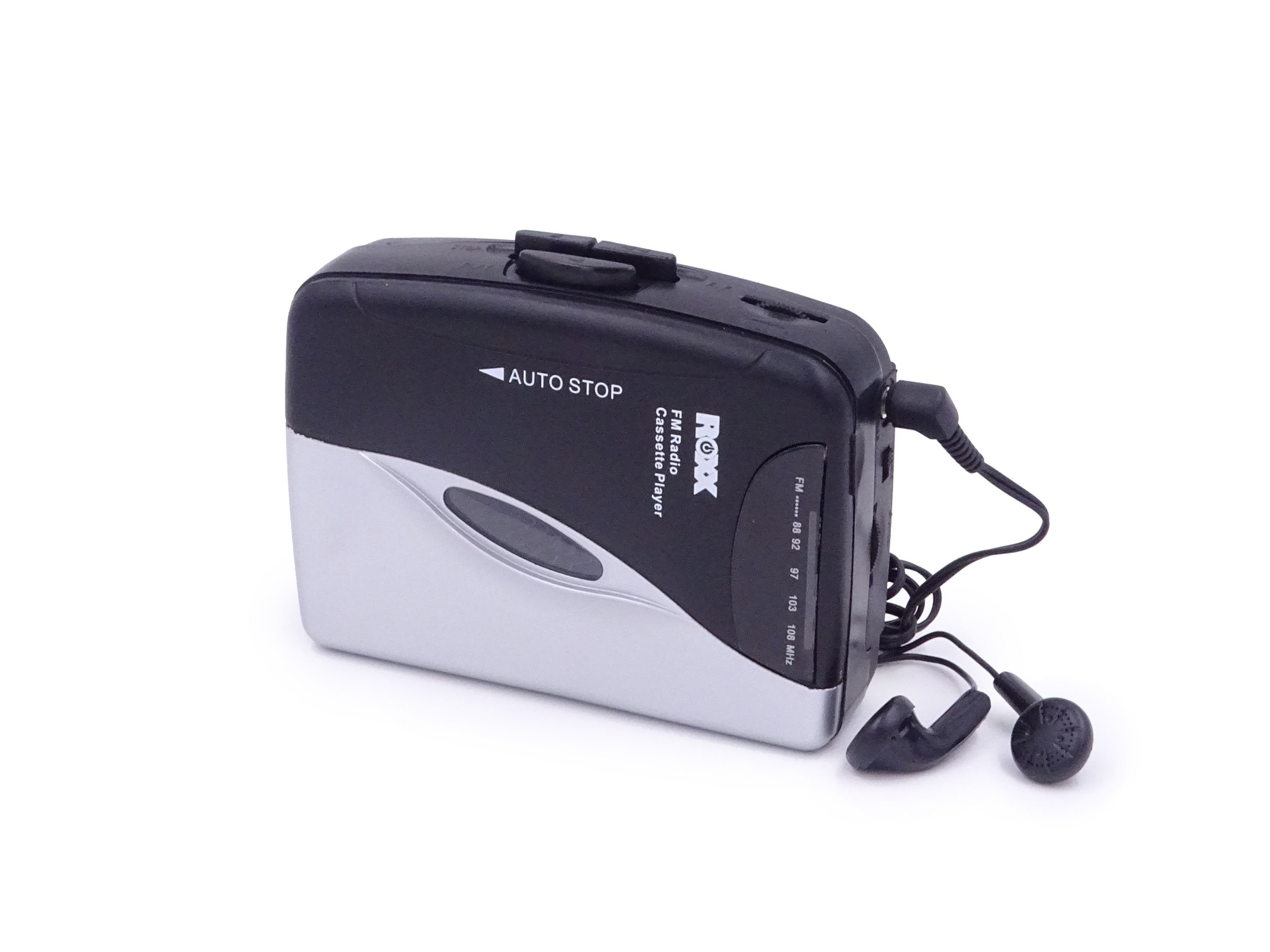 ROXX PCP 300 Kassetten Player (Tragbarer Kassettenspieler mit Kopfhörern und UKW Radio)