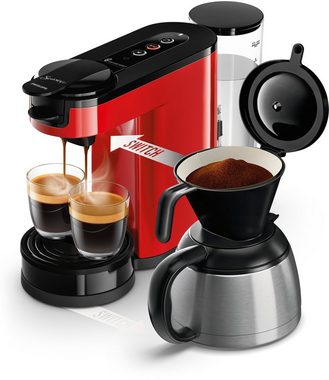 Philips Senseo Kaffeepadmaschine Switch HD6592/84, 1l Kaffeekanne, inkl. Kaffeepaddose im Wert von 9,90 € UVP