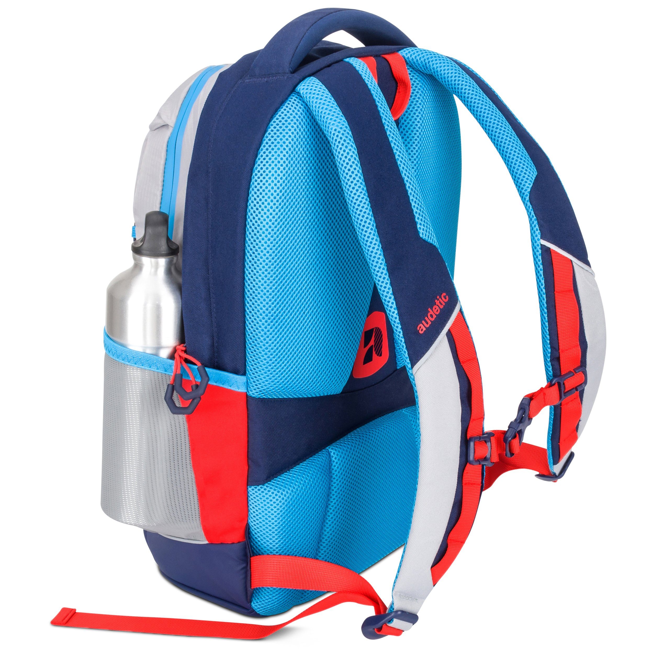 audetic Schulrucksack Aero Rucksack Schule Mädchen Jungen Teenager, Ergonomisch, Gepolstert, Wasserabweisend