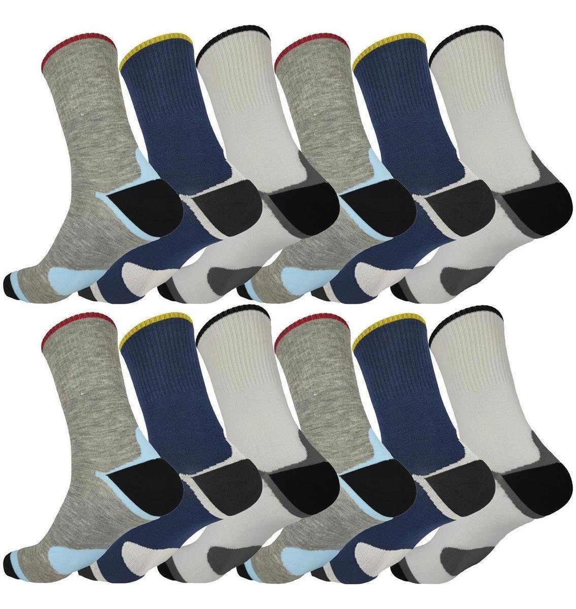 EloModa Basicsocken 12 Paar klassischer 12 Form Sport (12-Paar) Socken Paar, Herren Freizeit Muster Mix7