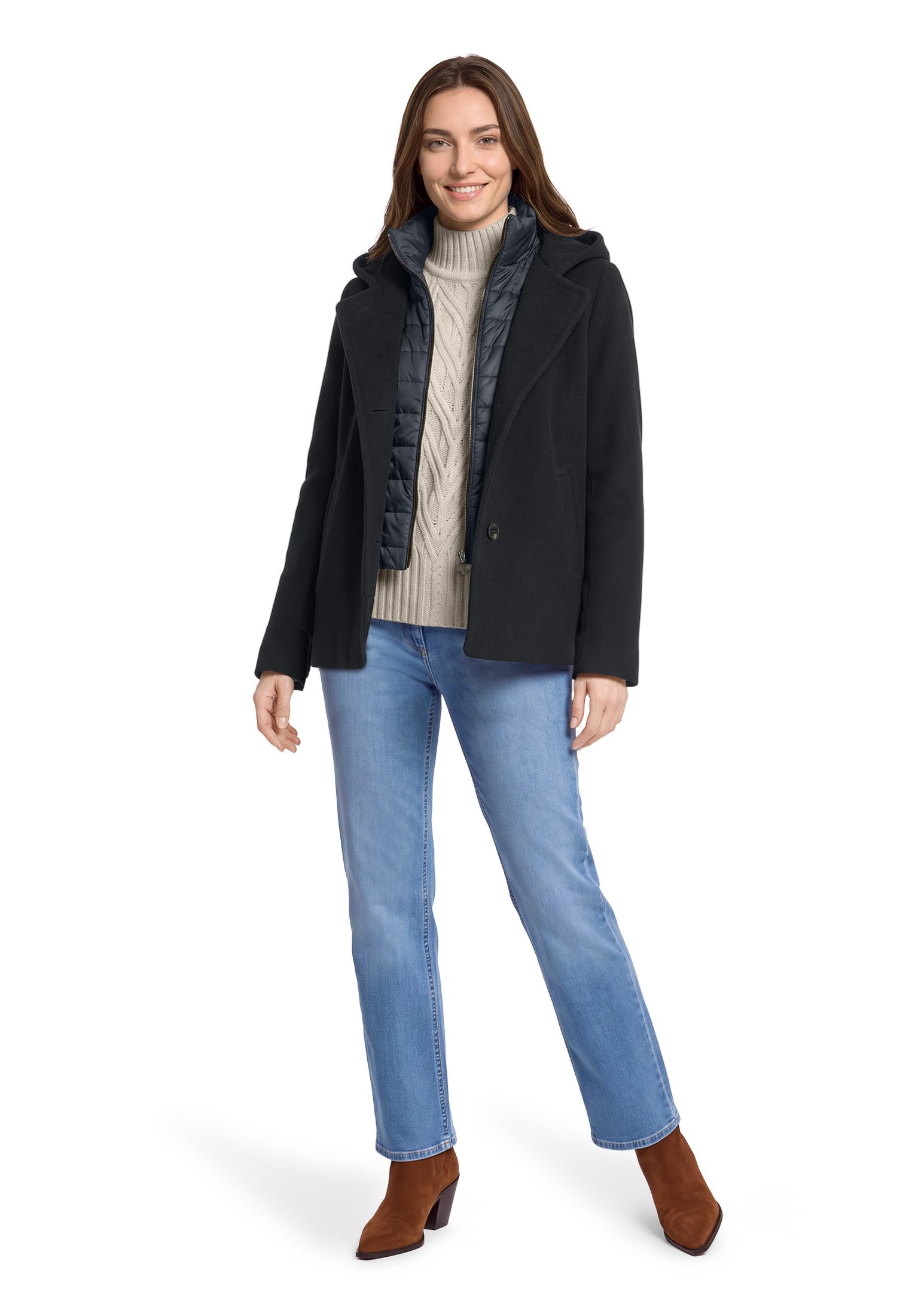 Gil Bret Wolljacke 2 in 1 Optik mit Kapuze – Bild 5 von 5