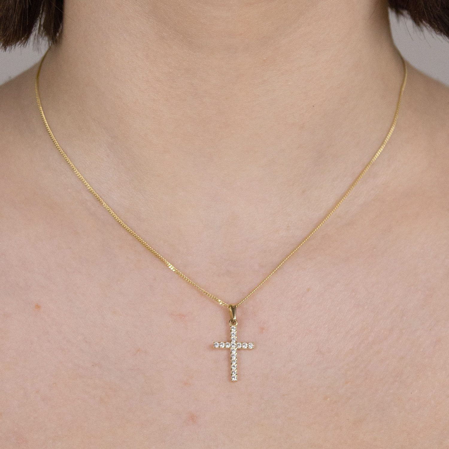 HOPLO Kreuzanhänger Gold Anhänger Kreuz Zirkonia günstig online kaufen