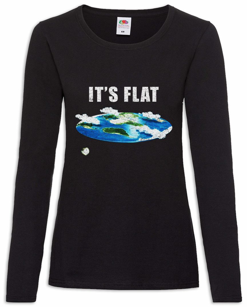 Langarmshirt Flat Earth IV Damen Langarmshirt Society Symbol Logo Erde Scheibe