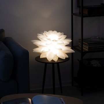 kwmobile Lampenschirm DIY Puzzle Lampe Lotus Design für Decken- und Stehleuchte