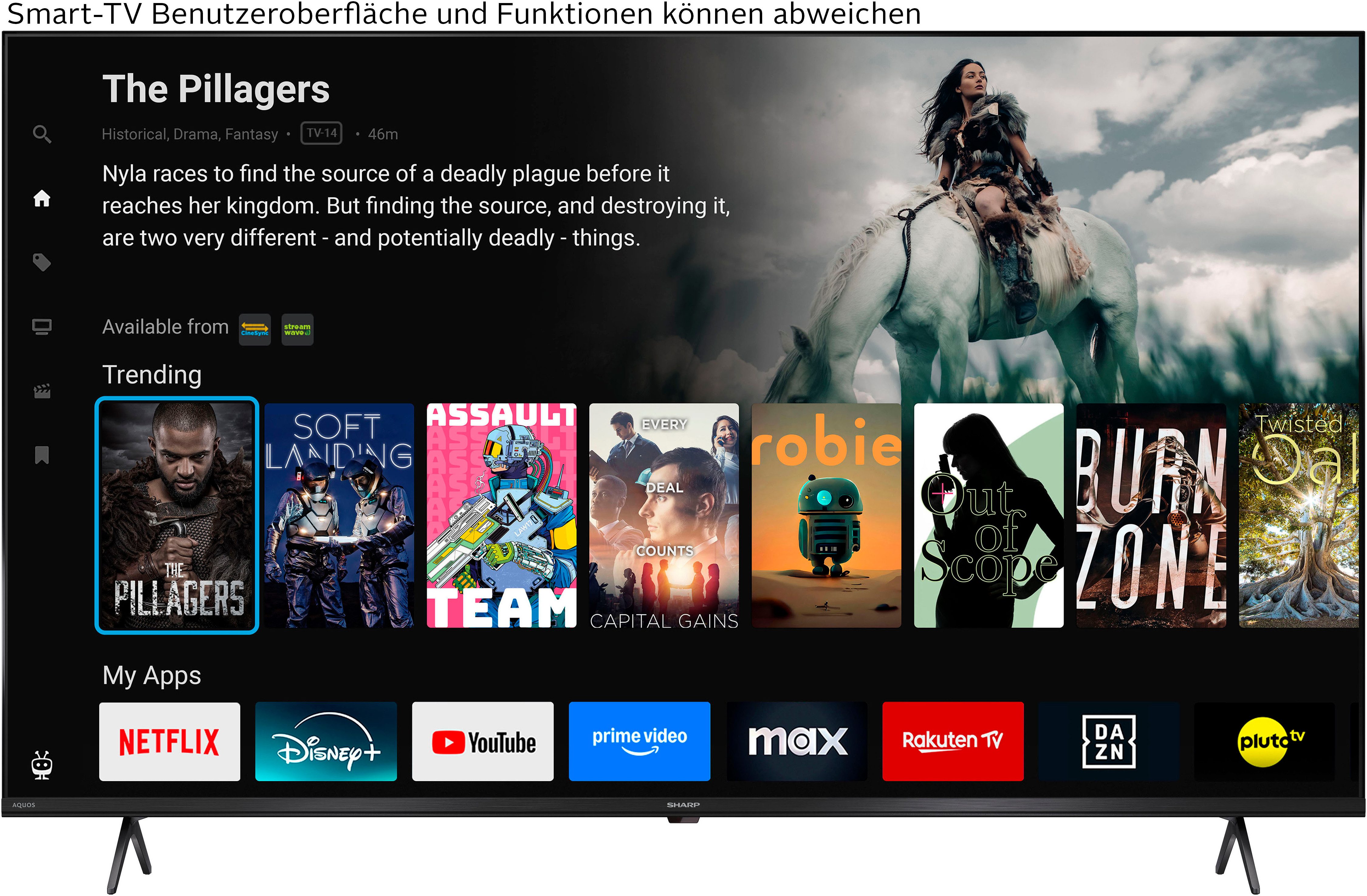 Sharp 4T-C55HMx QLED-Fernseher (139 cm/55 Zoll, 4K Ultra HD, Smart-TV)