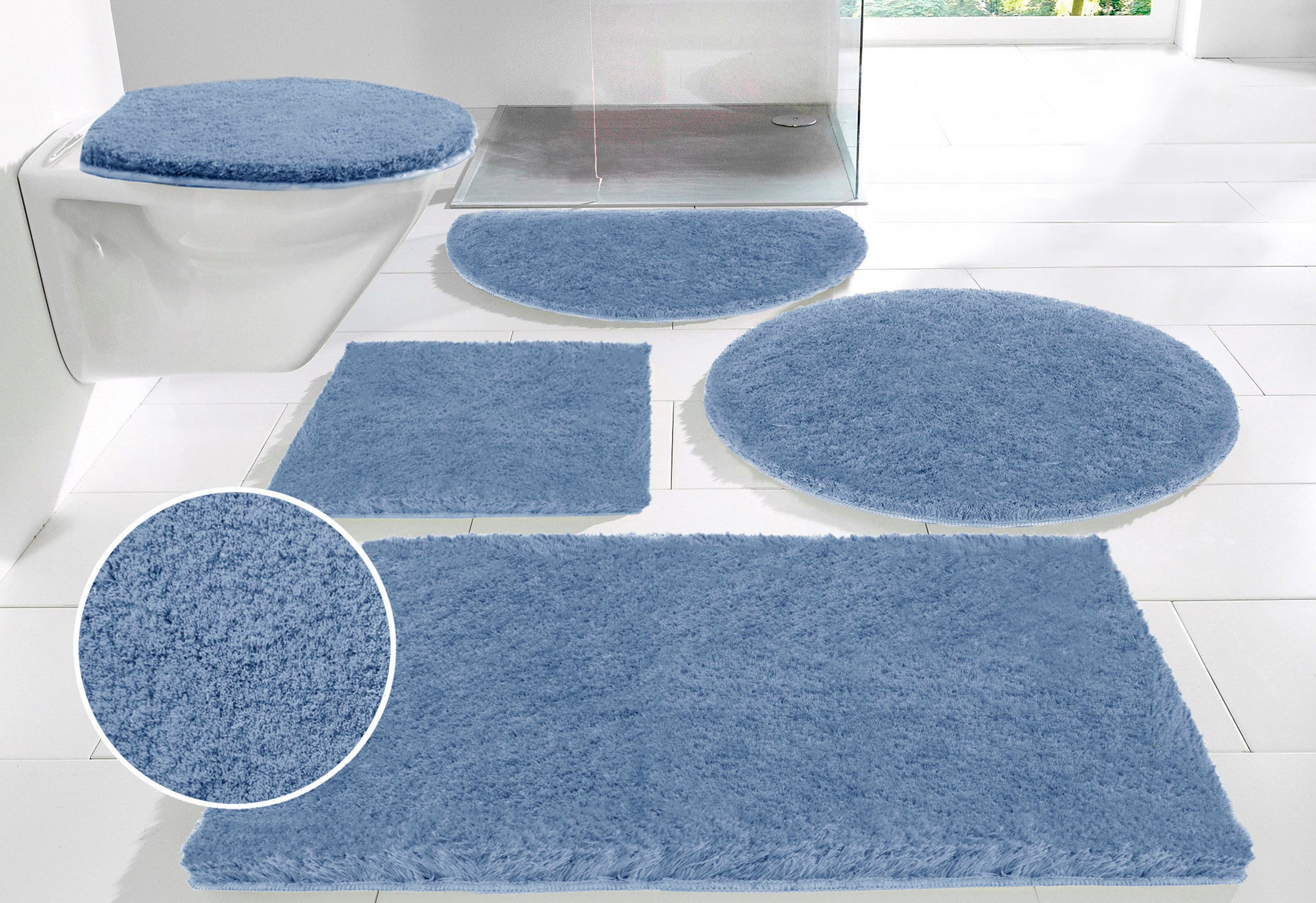 my home Badematte Porto, sehr feiner Flor, weich, Höhe 30 mm, rutschhemmend günstig online kaufen