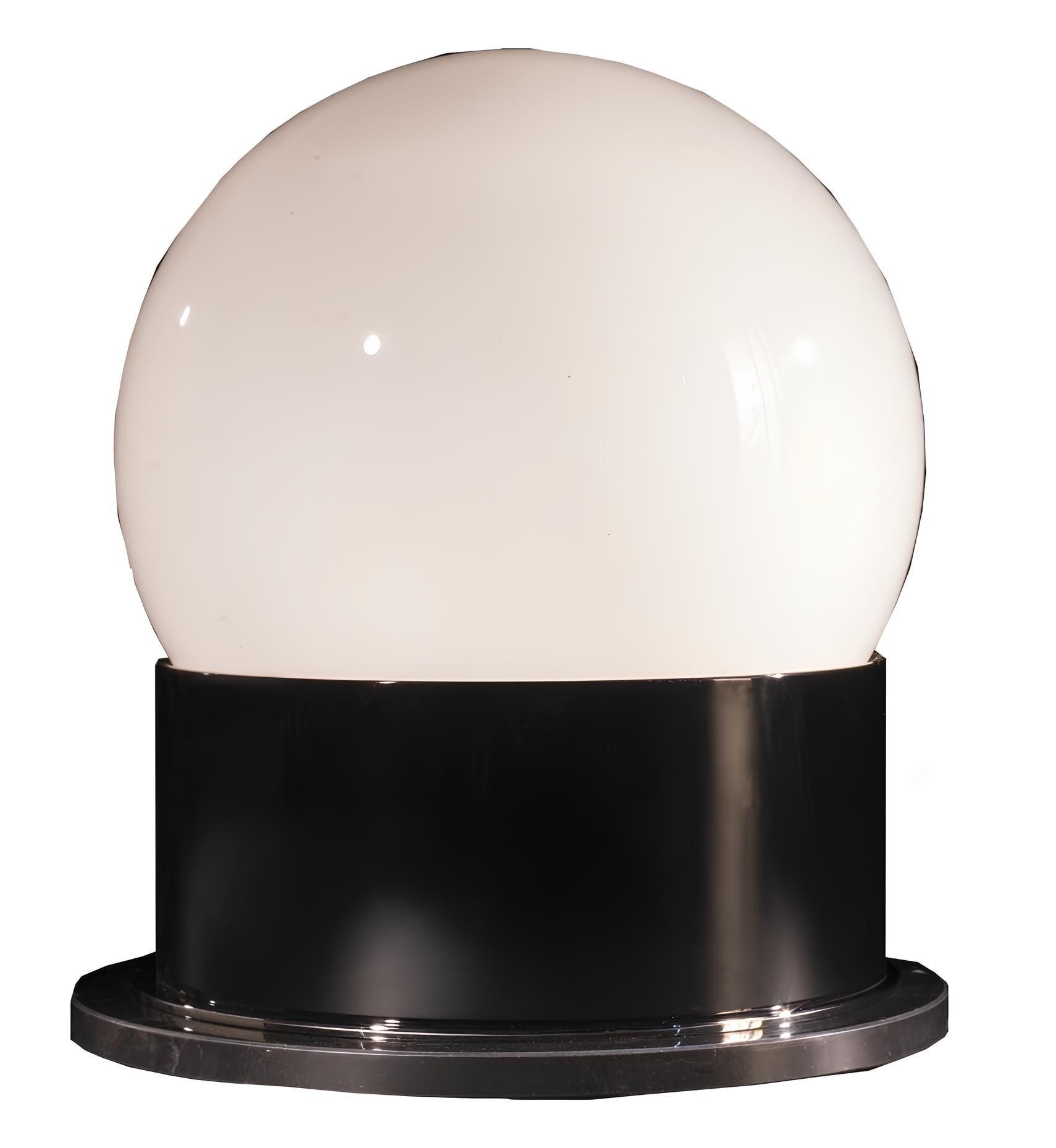 JVmoebel Nachttischlampe Stilvolle runde Tischleuchte aus hochwertigem Material, Extra-Warmweiß, Made in Europa