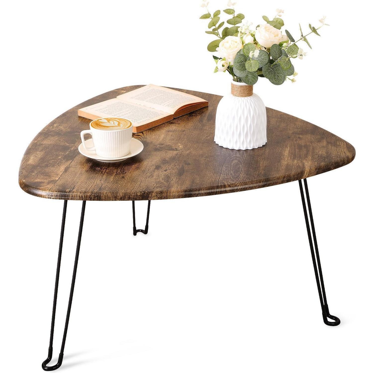 LuxusKollektion Couchtisch Couchtisch dreieckig klappbar Holz (1-St)