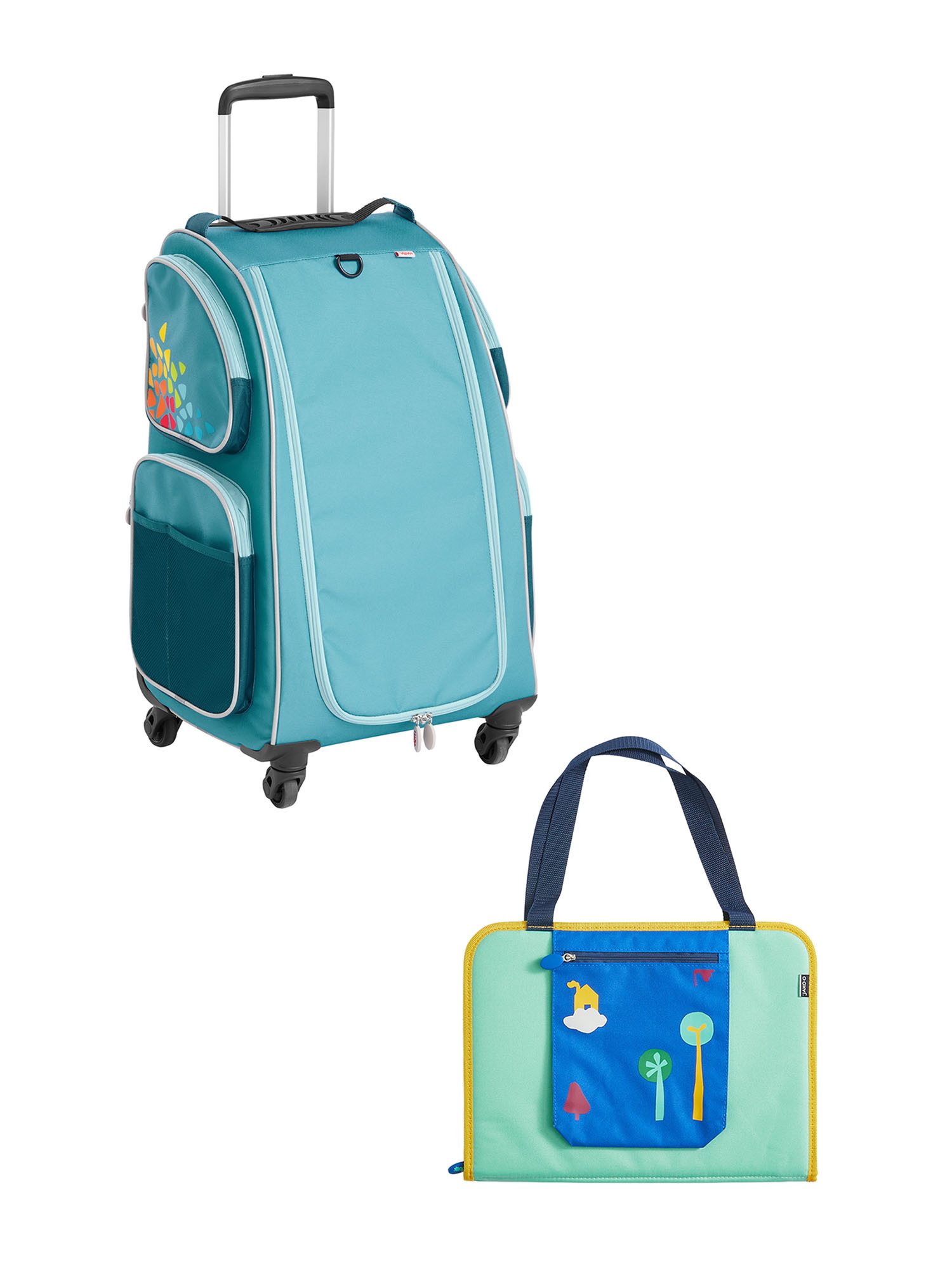 Haba Kinderkoffer Schranktrolley 4 Rollen und Kreativtasche, Reisekoffer Kinder, Trolley Kinder, Чемоданыset Kids