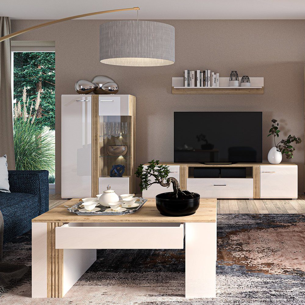 Lomadox Wohnzimmer-Set AKRON-131, (Mega-Spar-Set, 4-St., 4-tlg), günstig online kaufen
