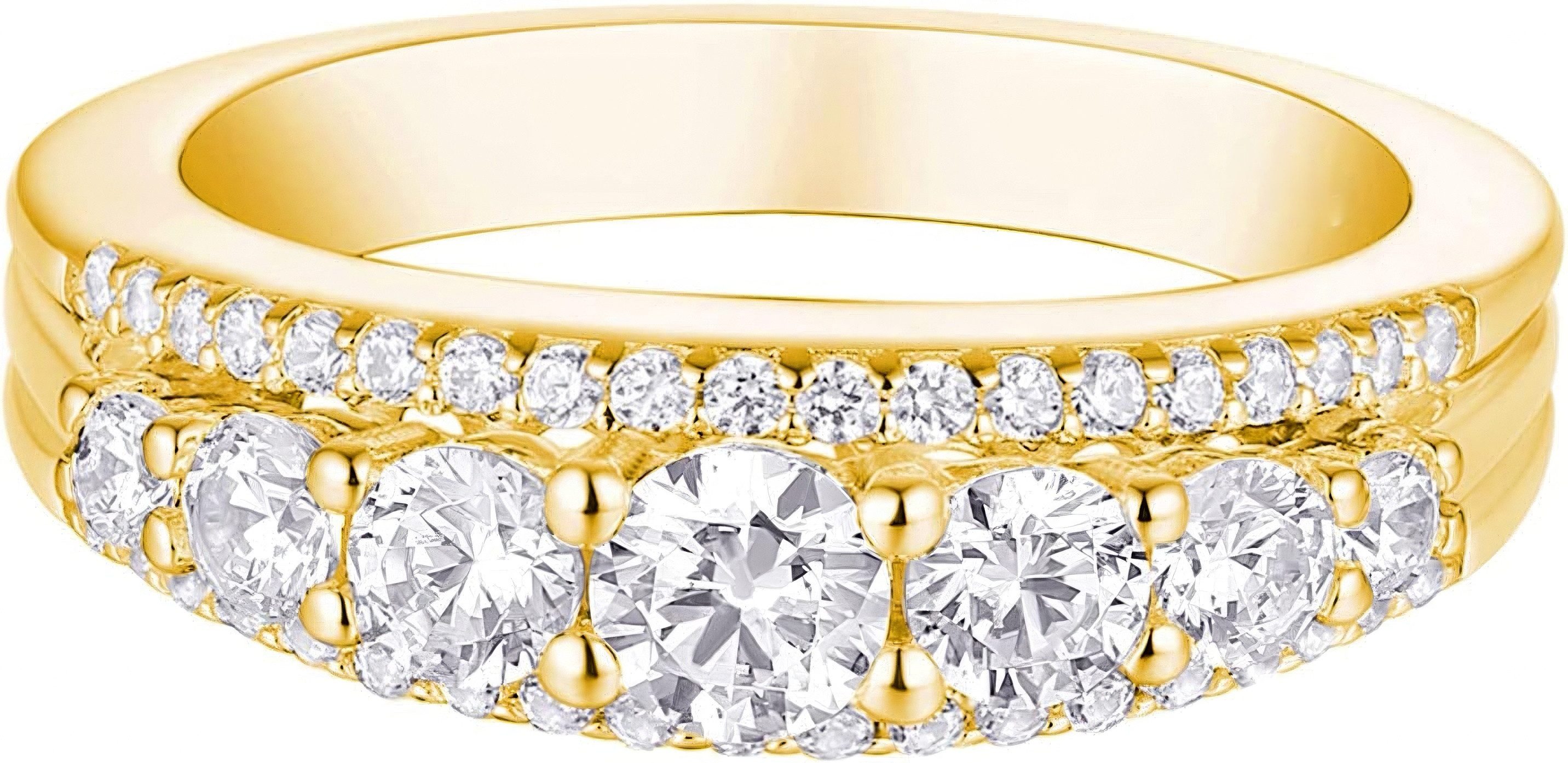 Diamantring Damen-Diamantring, Verlobungsring, Damenring aus 14 Karat Gold