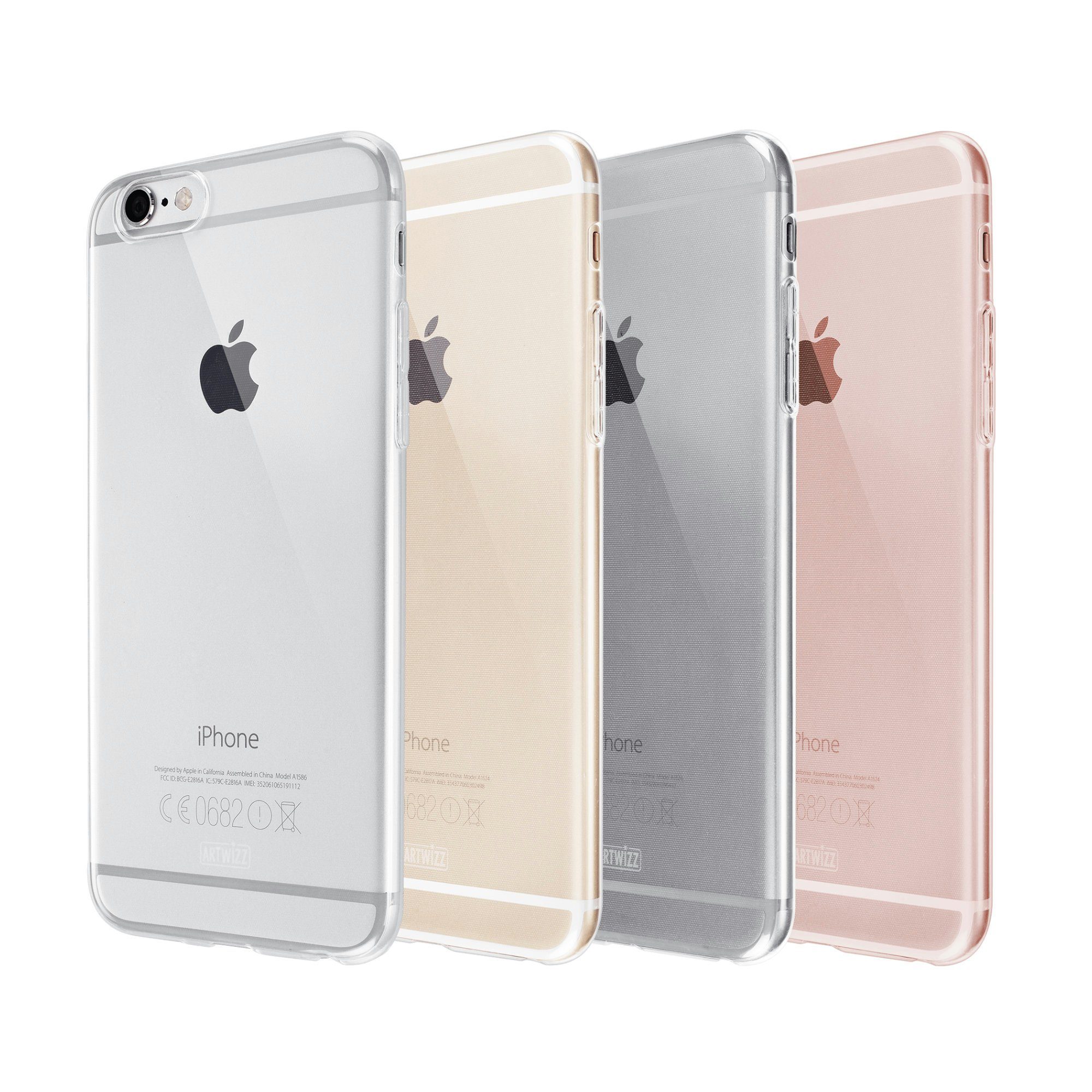 Artwizz Smartphone-Hülle NoCase, Dünne, elastische TPU Schutzhülle für iPhone 6(s), Transparent, iPhone 6(s)