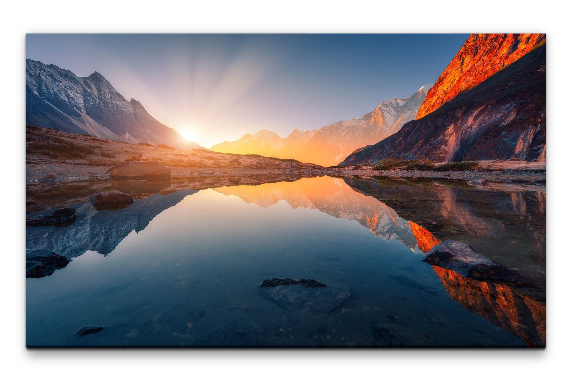 Leinwandbild Bilder XXL See in den Bergen Wandbild auf Leinwand