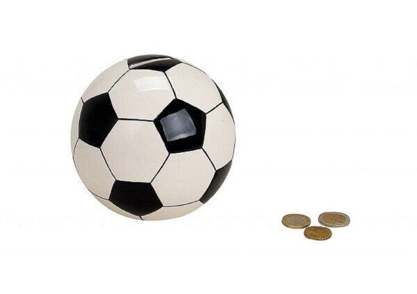 Wurm Spardose Spardose Fußball Keramik schwarz/weiß Ø 13 cm