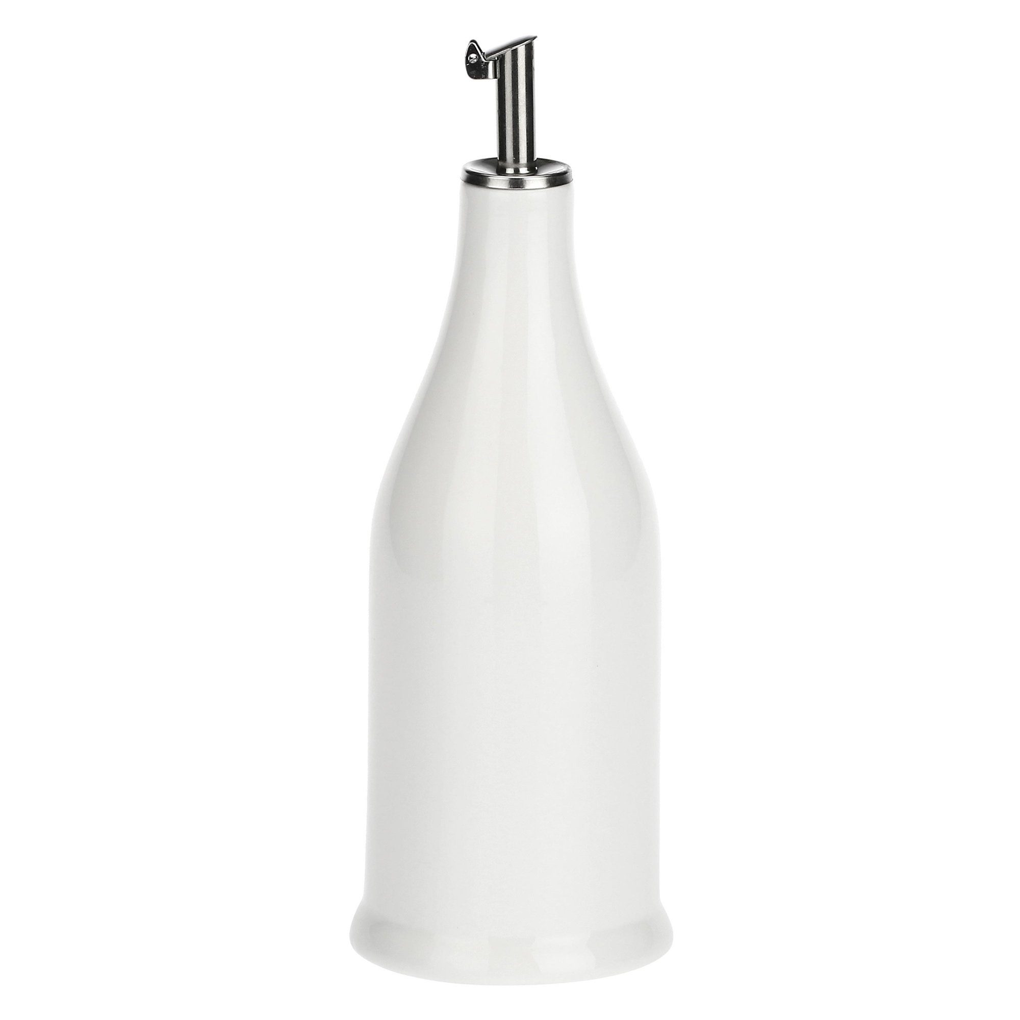 La Porcellana Bianca Essigspender Essigflasche mit Edelstahl Ausgießer Porzellan 300 ml Menage, (2-tlg)
