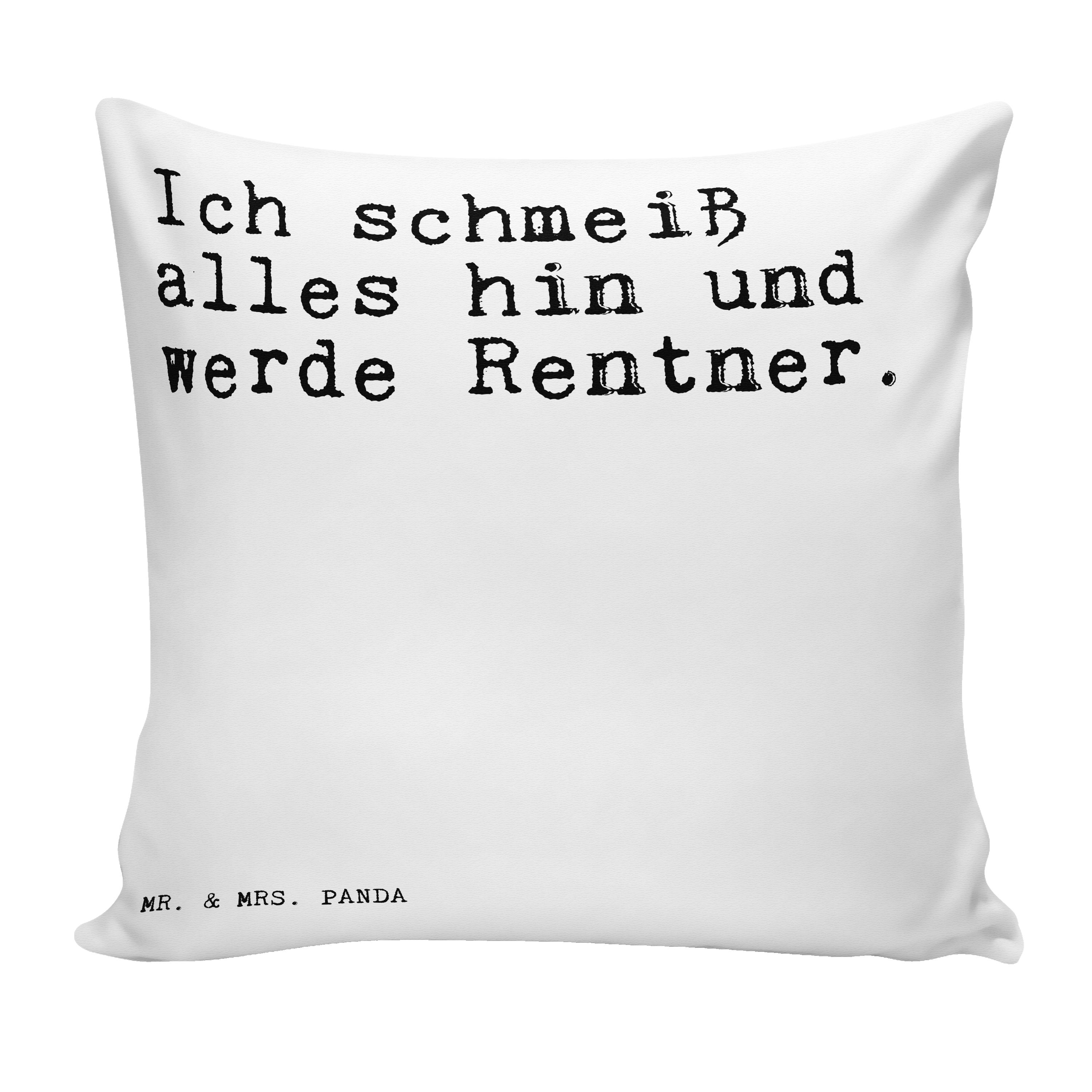Mr. & Mrs. Panda Dekokissen »Ich schmeiß alles hin... Weiß Geschenk