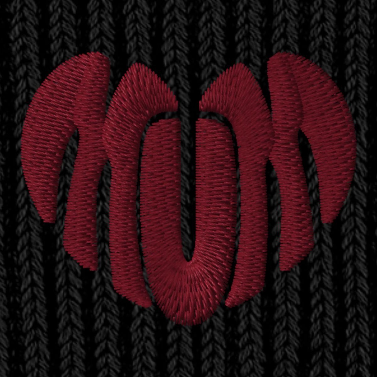 Spreadshirt Beanie Stickerei Mum Rotes Herz Fisherman Beanie Bio Mütze (1-St)