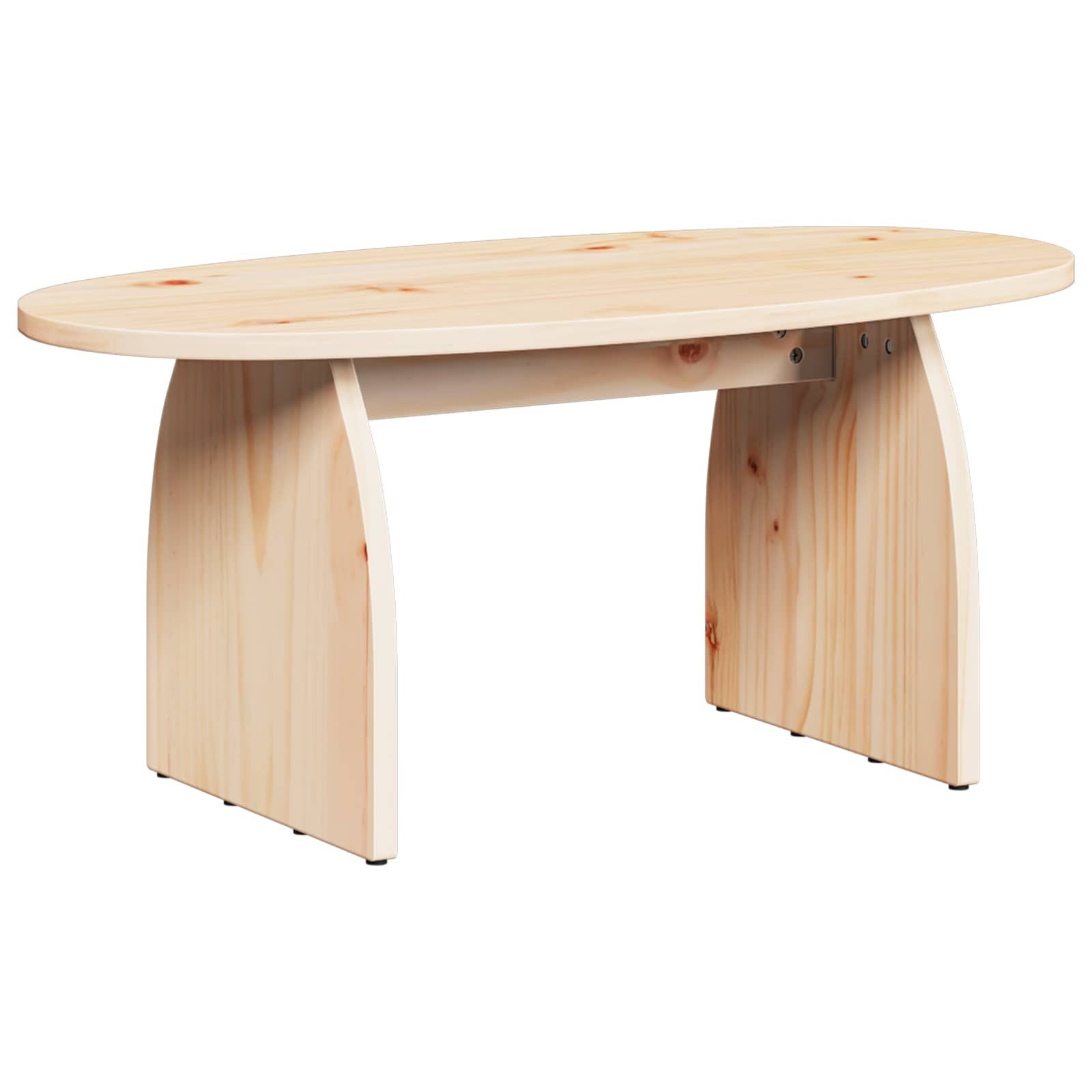 vidaXL Couchtisch Couchtisch Braun 80 x 40 x 35 cm Massives Kiefernholz (1-St)
