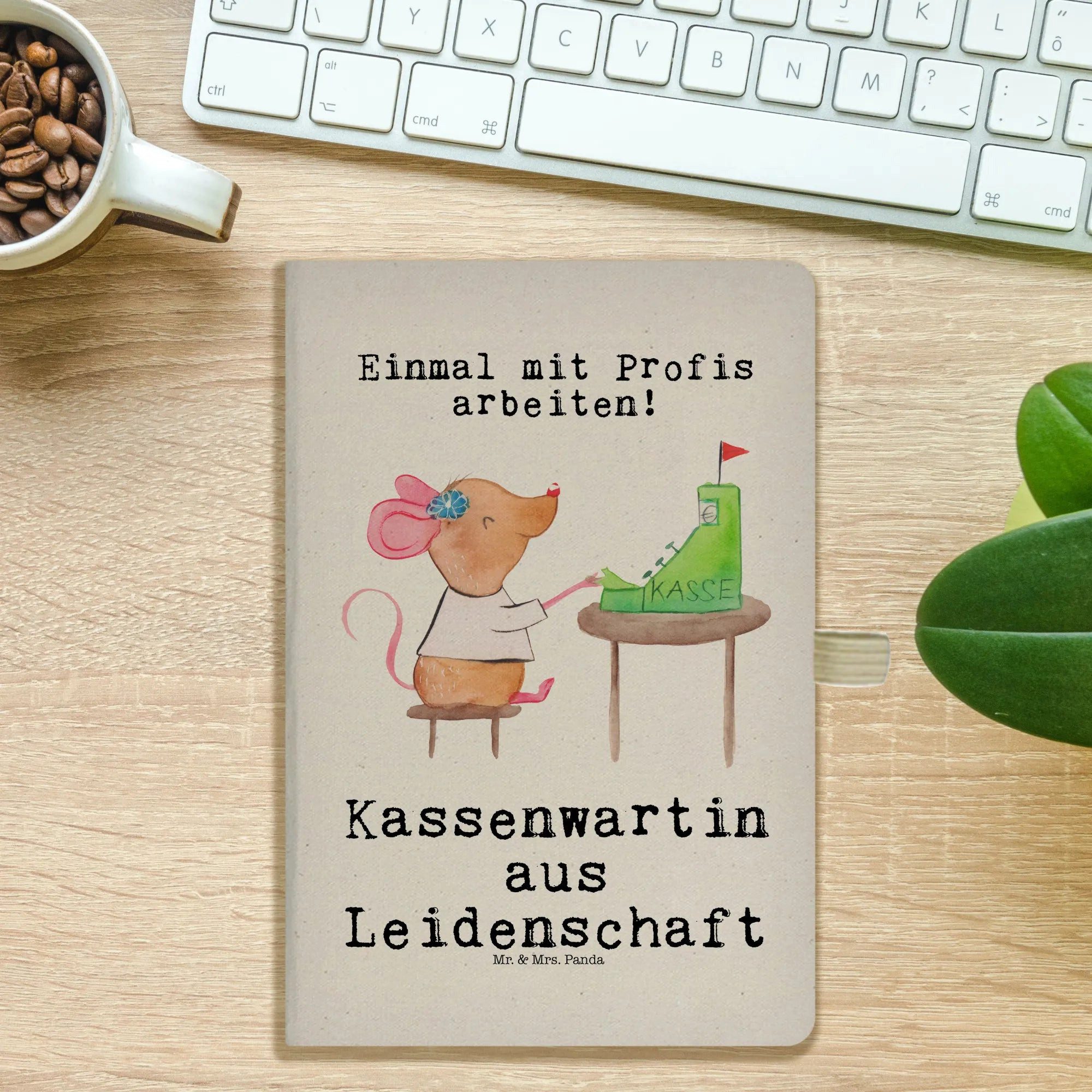 Thumbnail - Mr. & Mrs. Panda Notizbuch Kassenwartin Leidenschaft - Transparent - Geschenk, Verein, A5 Notizb Mr. & Mrs. Panda, Umwel...