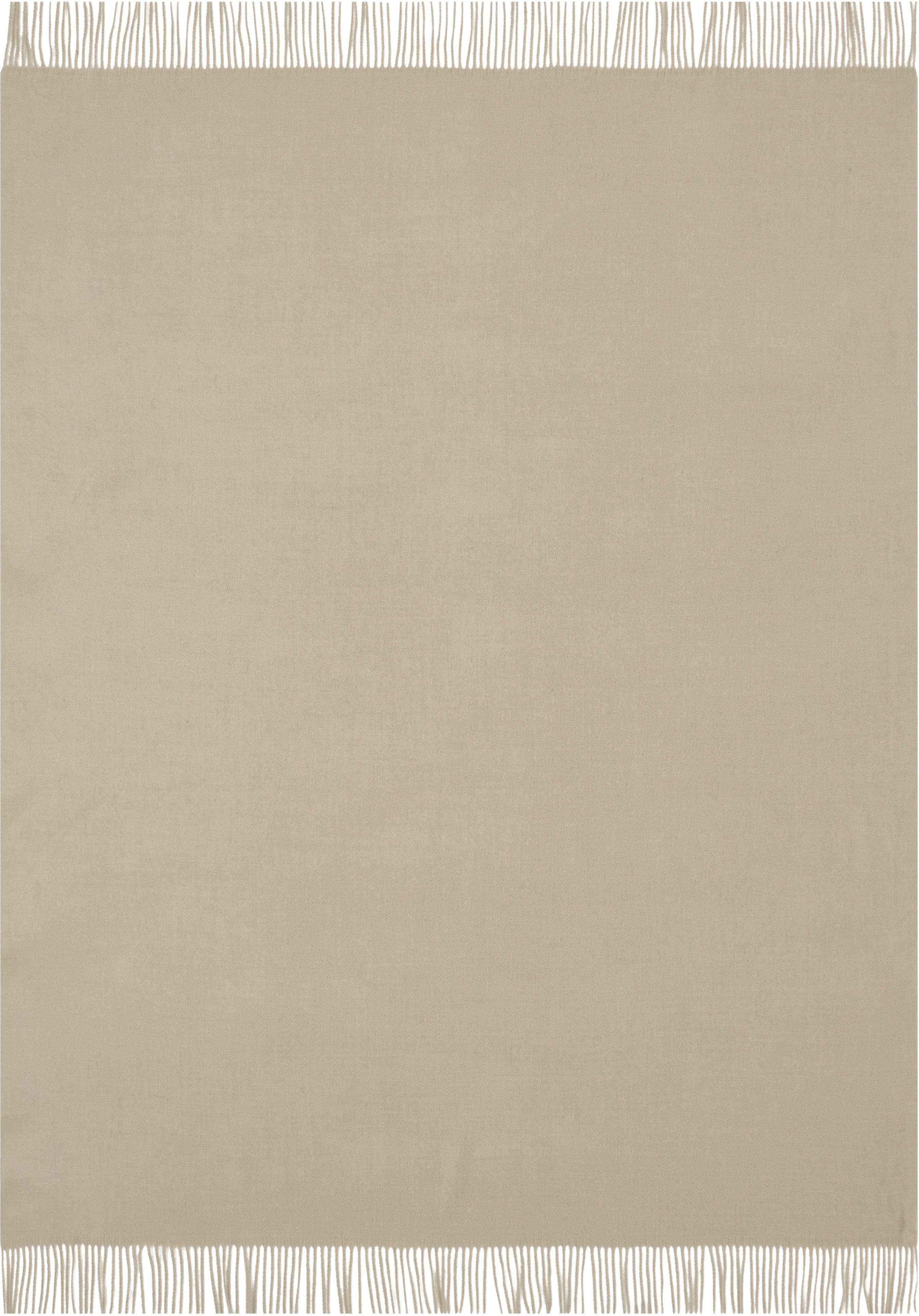 Plaid Jacquard garngefärbt Kuscheldecke anschmiegsam weich Wohndecke, OTTO home, 130 x 170 cm (Breite x Länge), in zarten Farben, mit Fransen