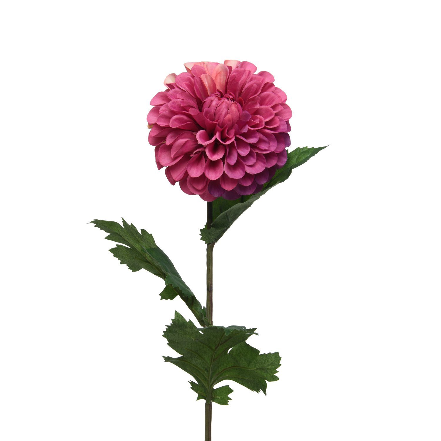 Kunstblume Dahlie am Stiel Pompon Kunstblume Stielblume Dekoblume H: 75cm rot, MARELIDA, Höhe 75 cm