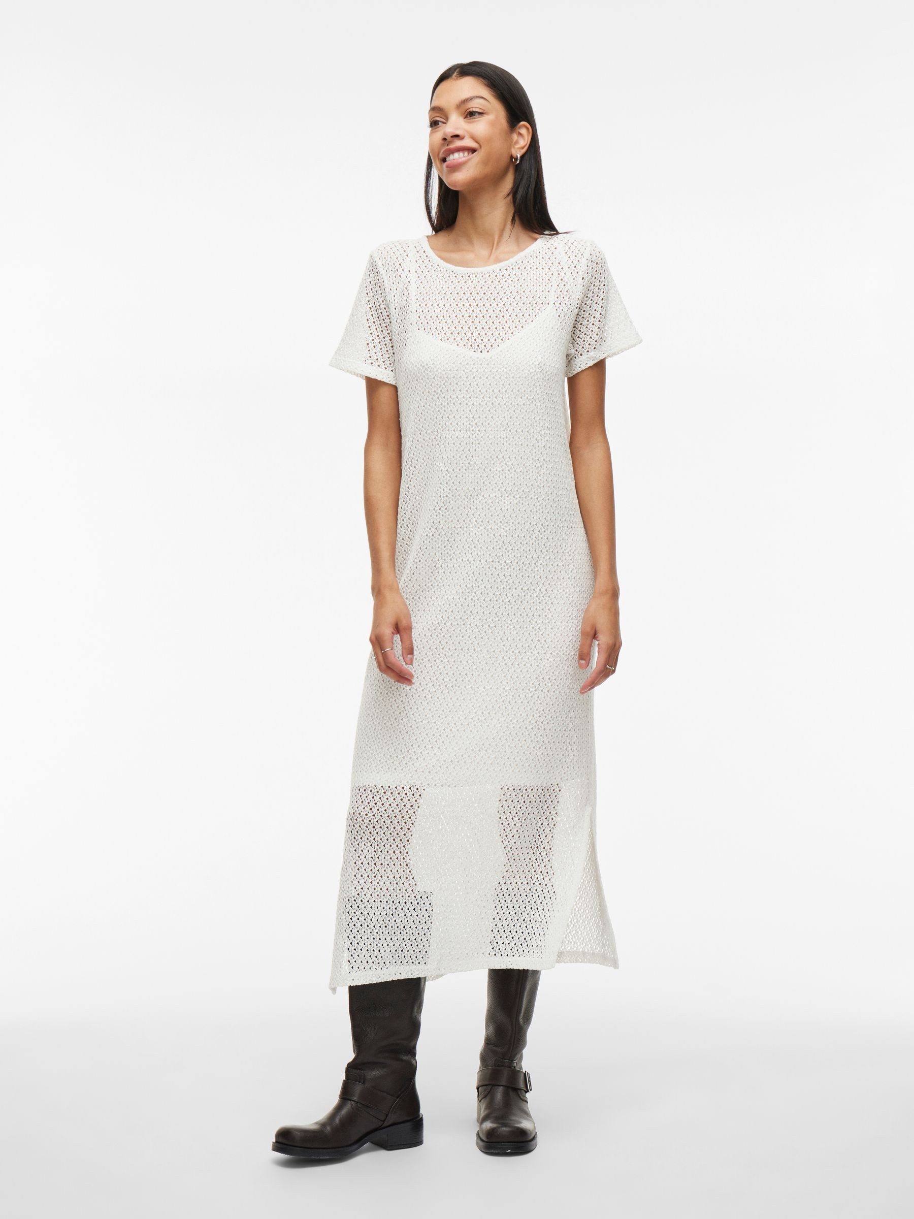 Vila Shirtkleid Elegantes Mesh-Design mit durchsichtigen günstig online kaufen