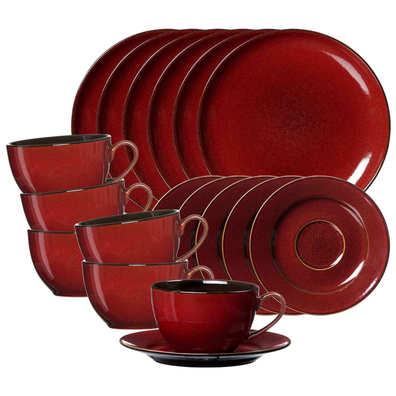 Ritzenhoff & Breker Комбіноване обслуговування Gambia Кавовий сервіз 18er Set (18-tlg), Steinzeug