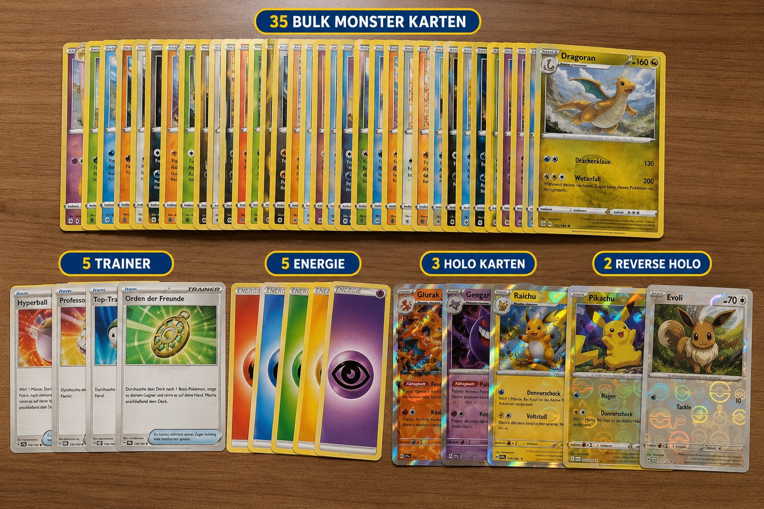 The Pokémon Company Sammelkarte Pokémon Karten Set Deutsch – 50-500 Karten inkl. Holo Mix