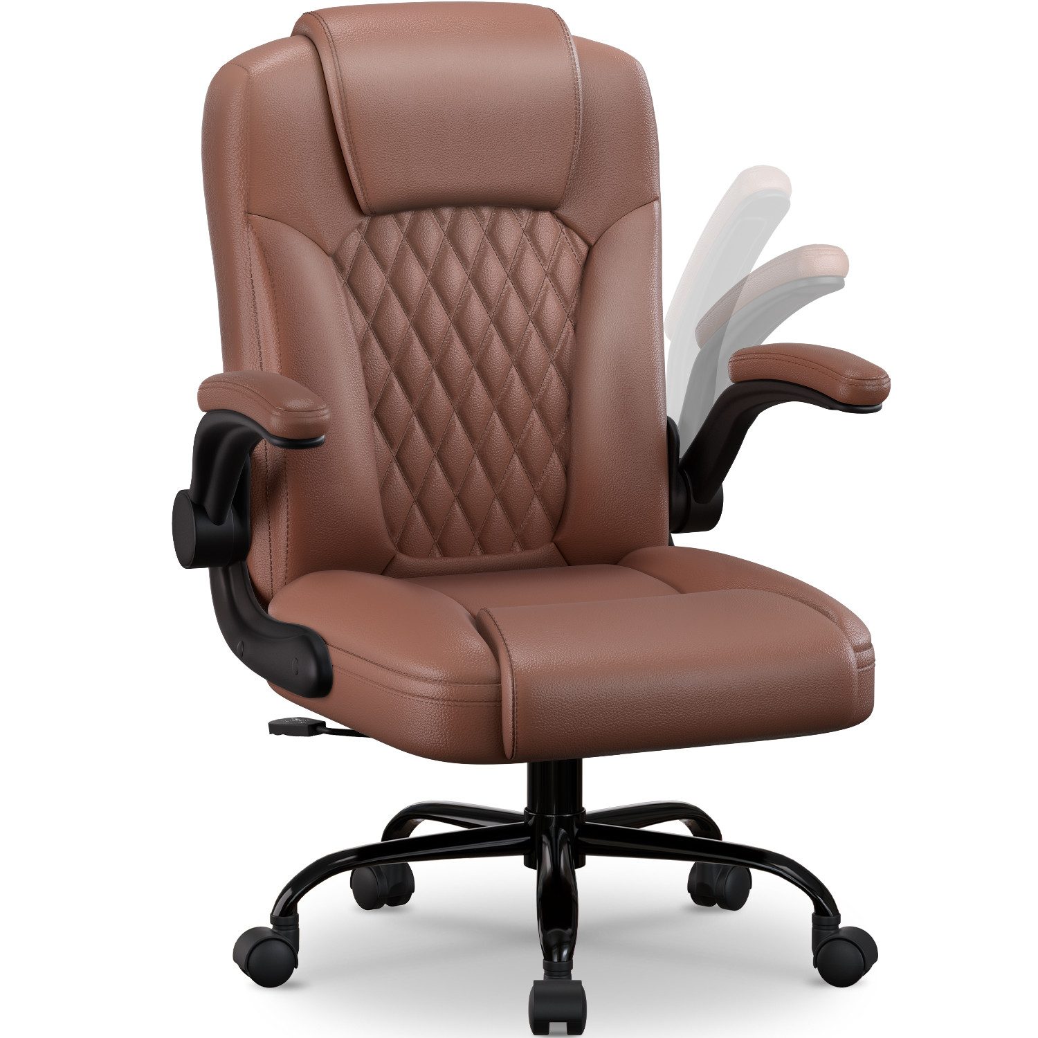 Homimaster Bürostuhl Ergonomisch, Kunstleder Schreibtischstuhl 90° günstig online kaufen