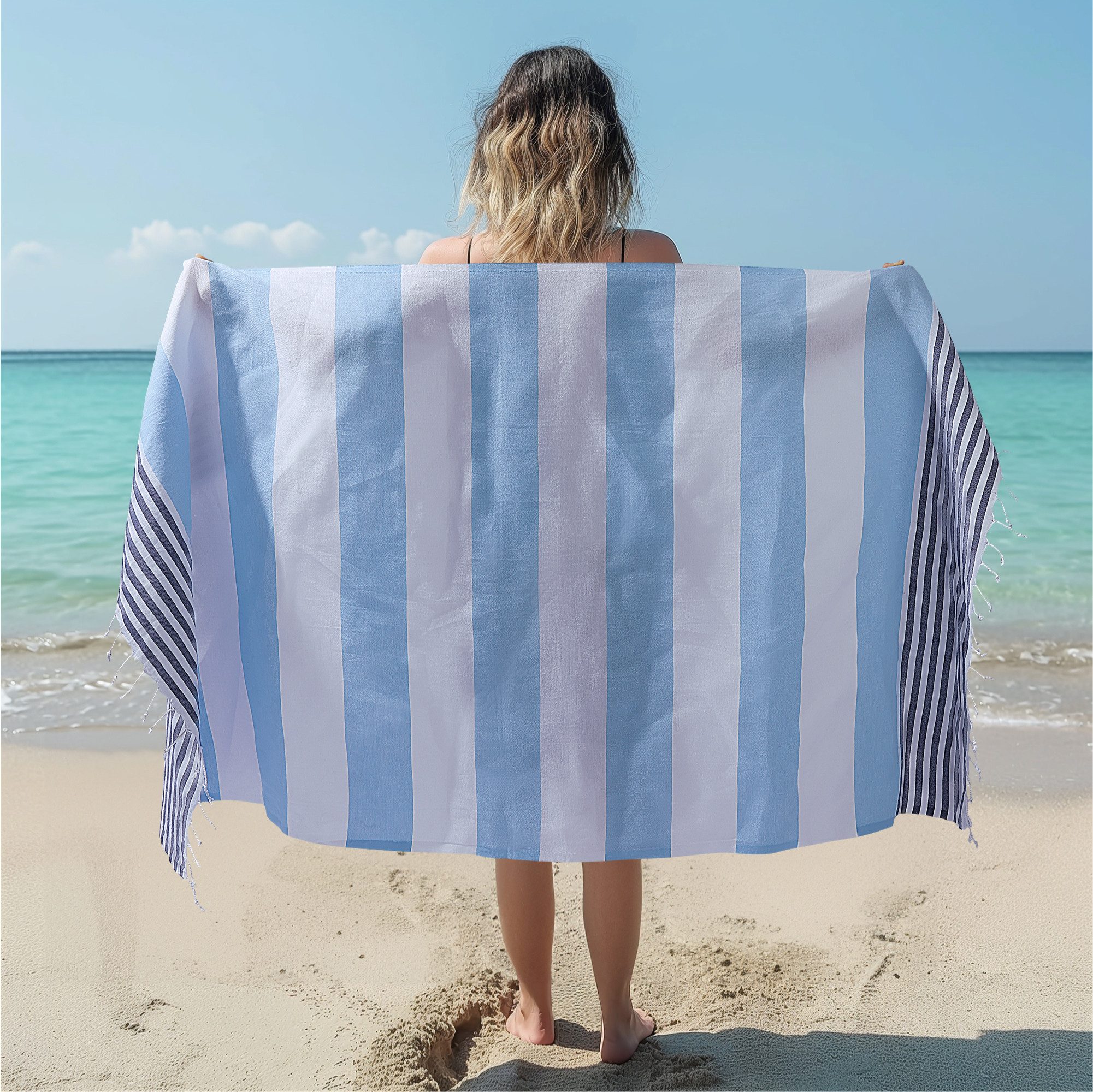 JEMIDI Strandtuch Saunatuch Damen 100x180cm Hamamtuch günstig online kaufen