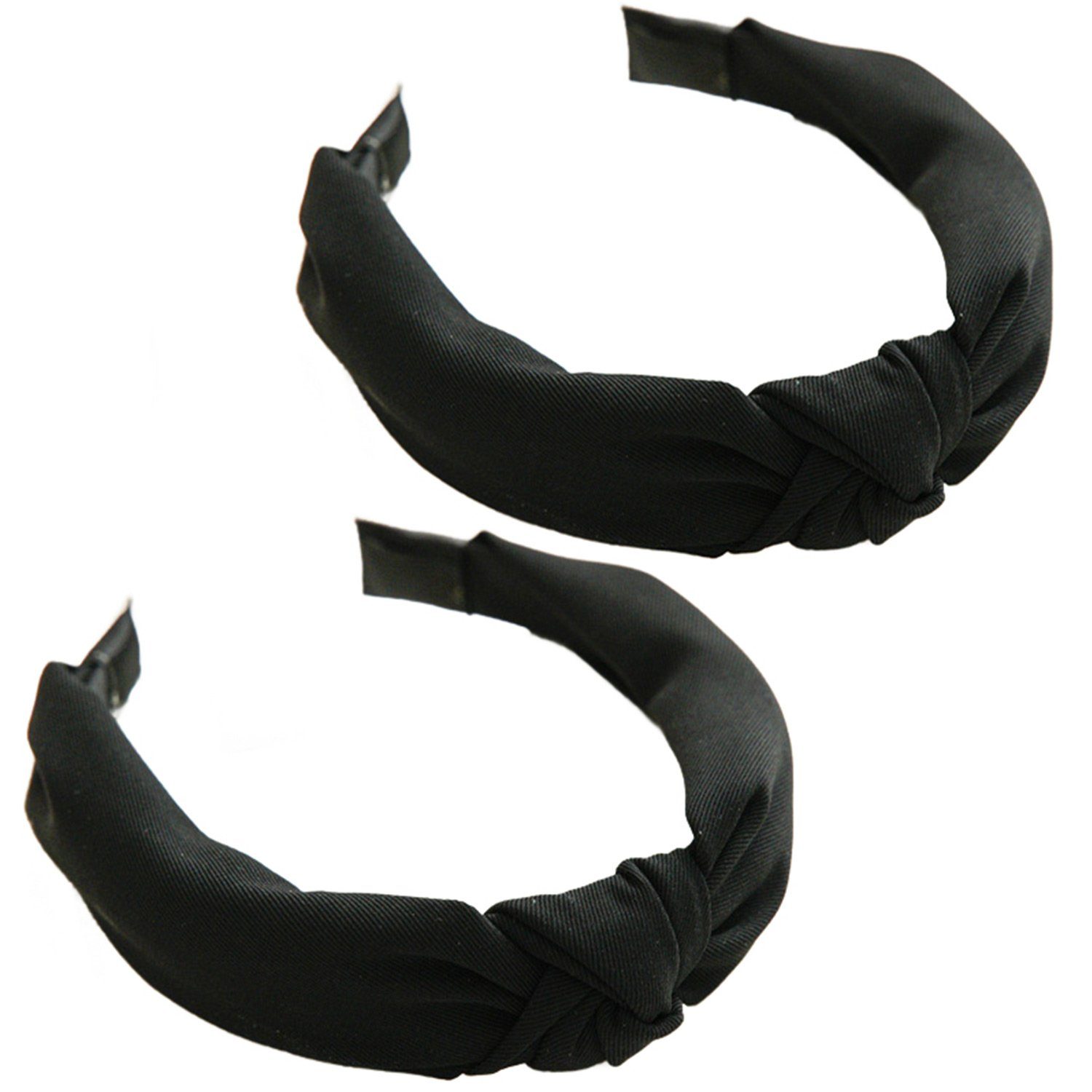 MAGICSHE Stirnband 2 geknotete Stirnbänder in 4 modischenklassischen Farben schwarz