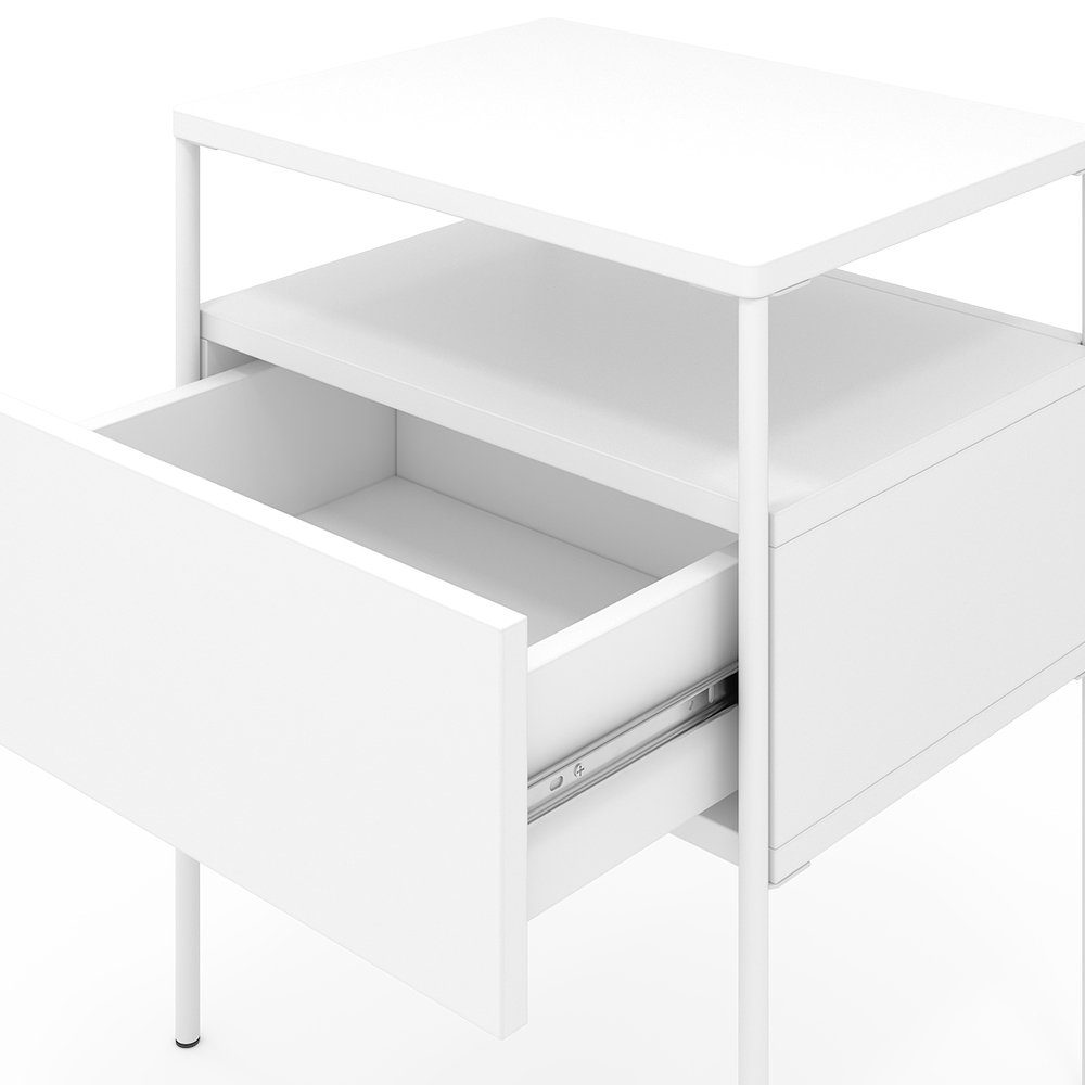 Nachtschrank Mira, Weiß, 2er Set